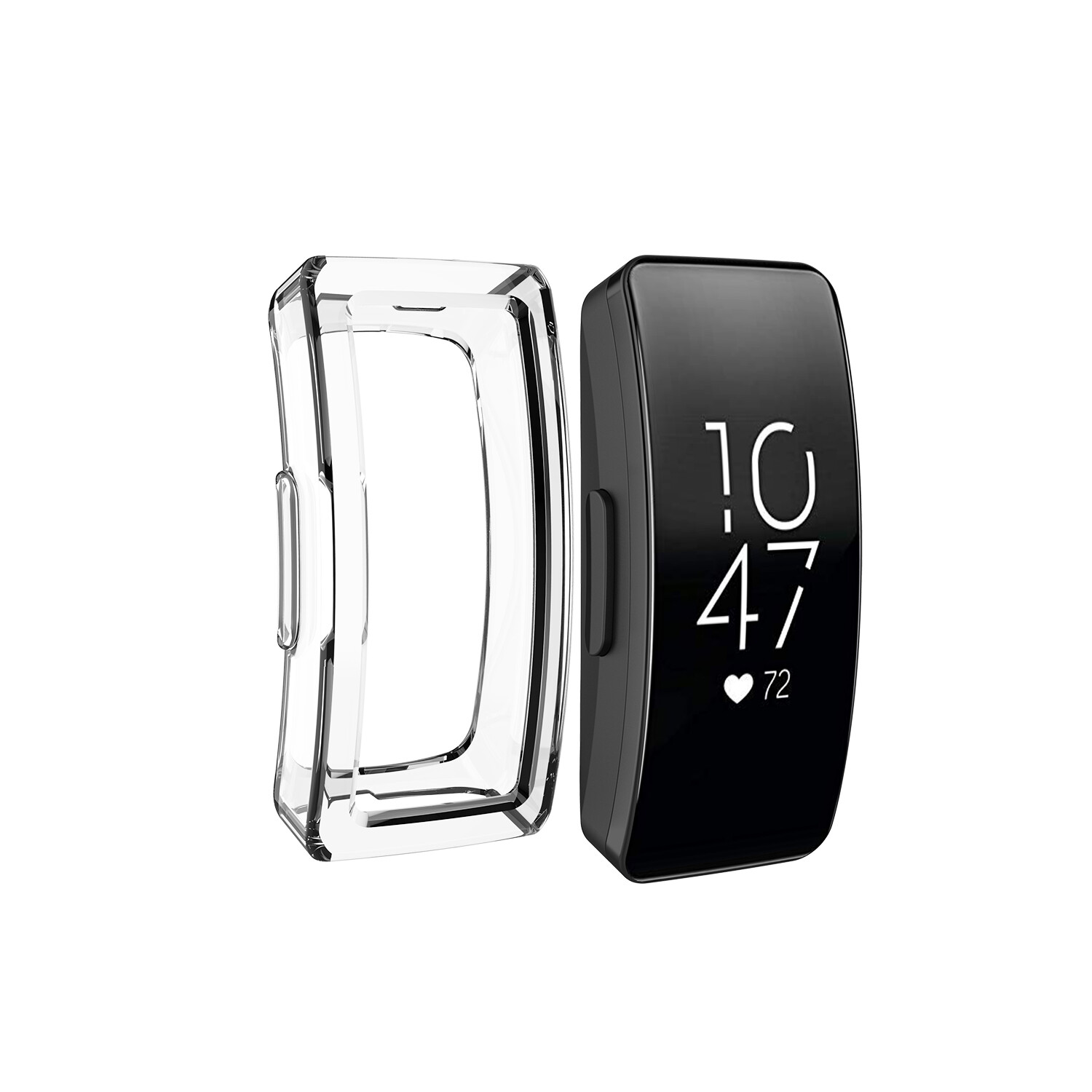 Compatible Soft TPU Silicone Protective Clear Case Cover for Fitbit Inspire