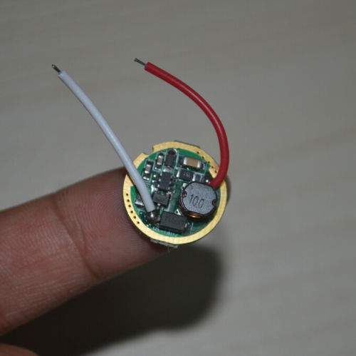 Single Mode 17mm 3.7V-18V 2.4A Flashlight Driver Circuit Board FOR 10W 6500K LED