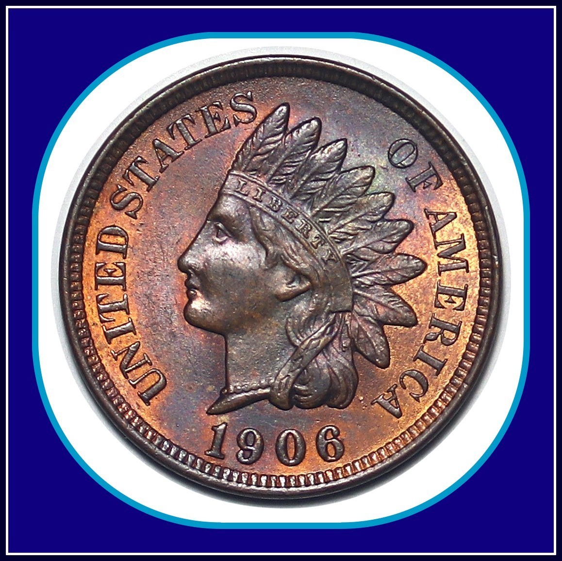 AMAZING 1906 INDIAN HEAD CENT PENNY, Solid Gem /B UNC++ RB Coin! FREE SHIP!