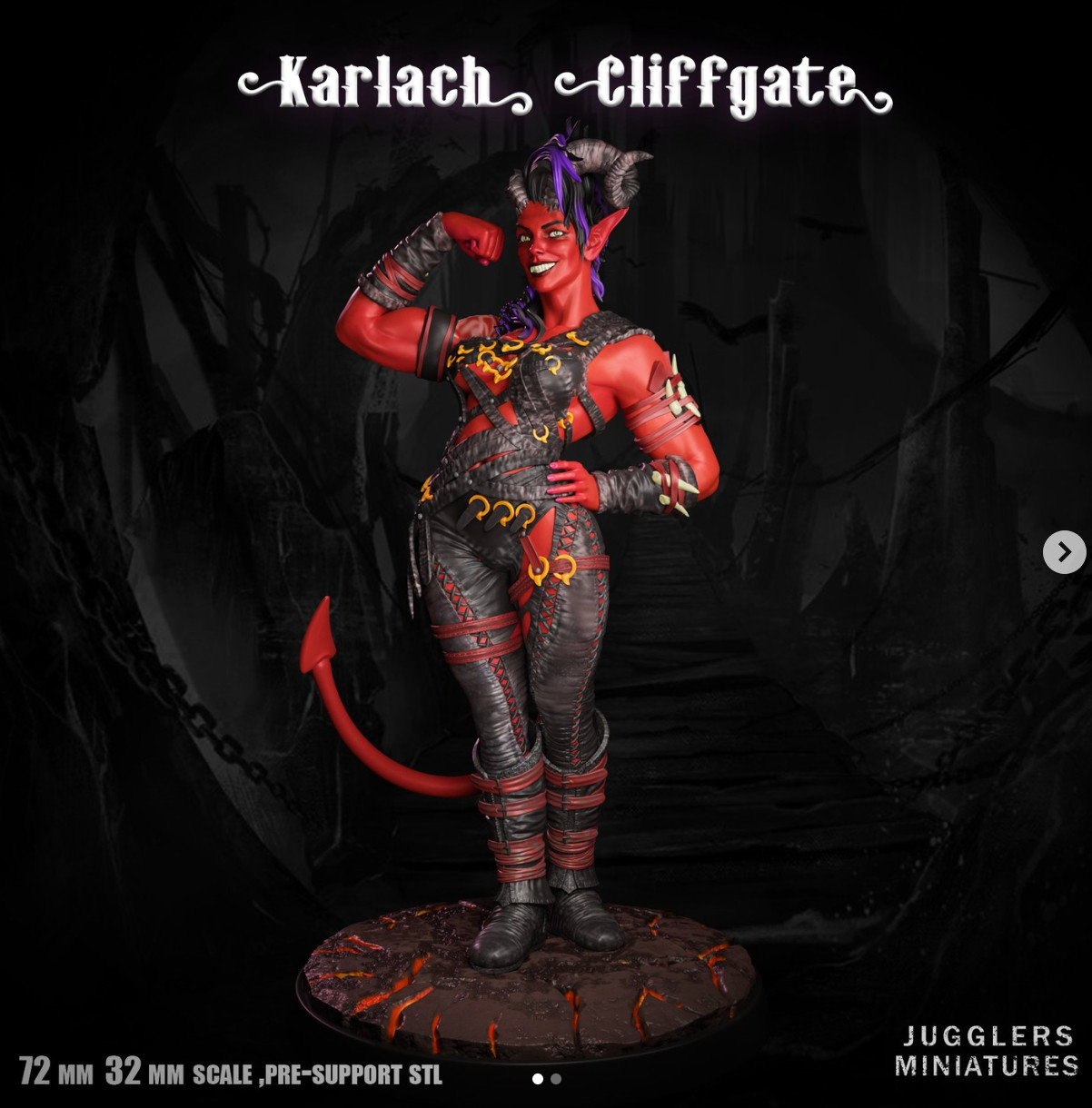 Dungeons & Dragons Playable Character - Female Tiefling - Barbarian, Fighter