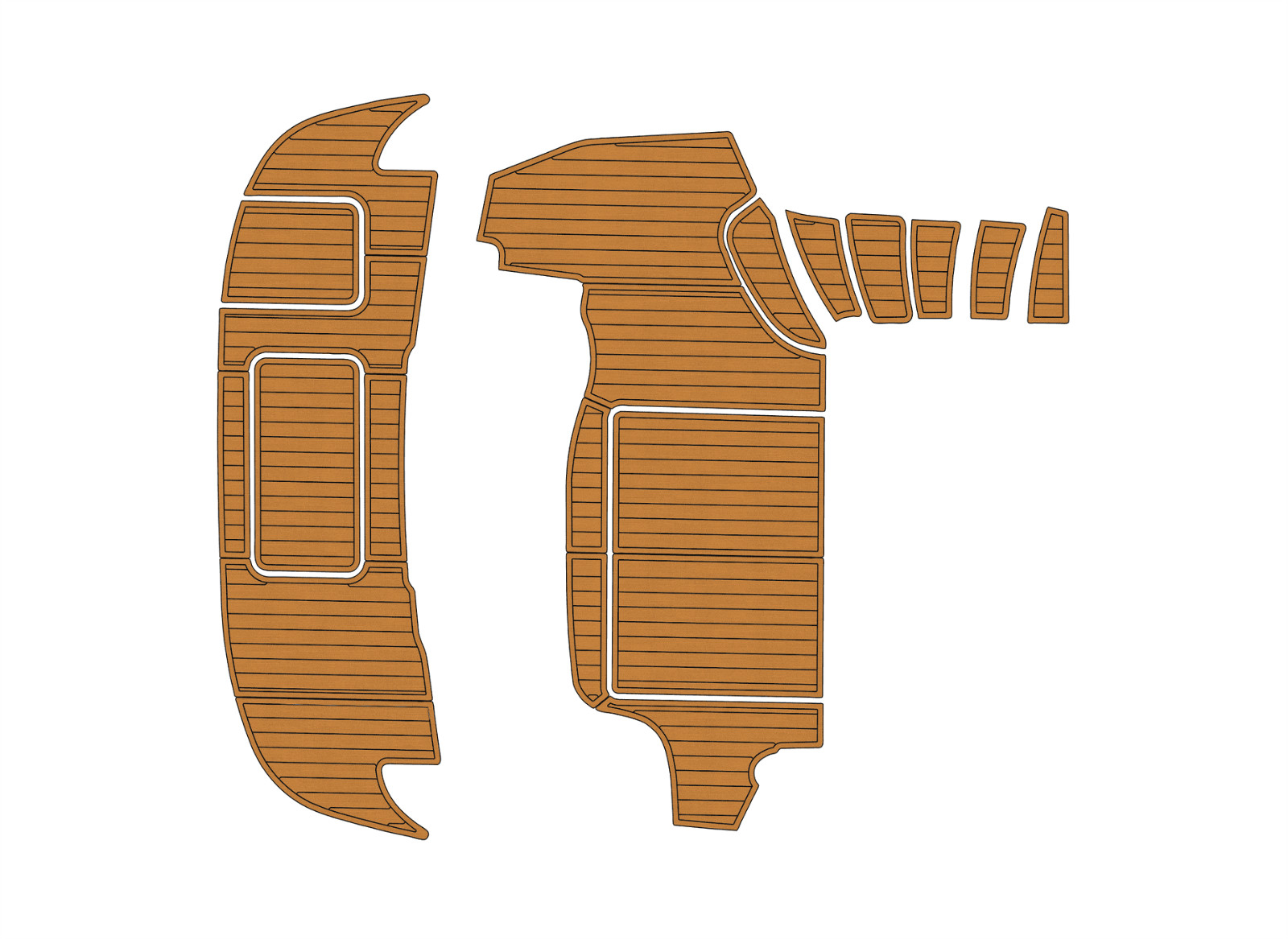 1998-2001 Sealine F44 Cockpit Swim platform 1/4" 6mm EVA faux teak mat Floor