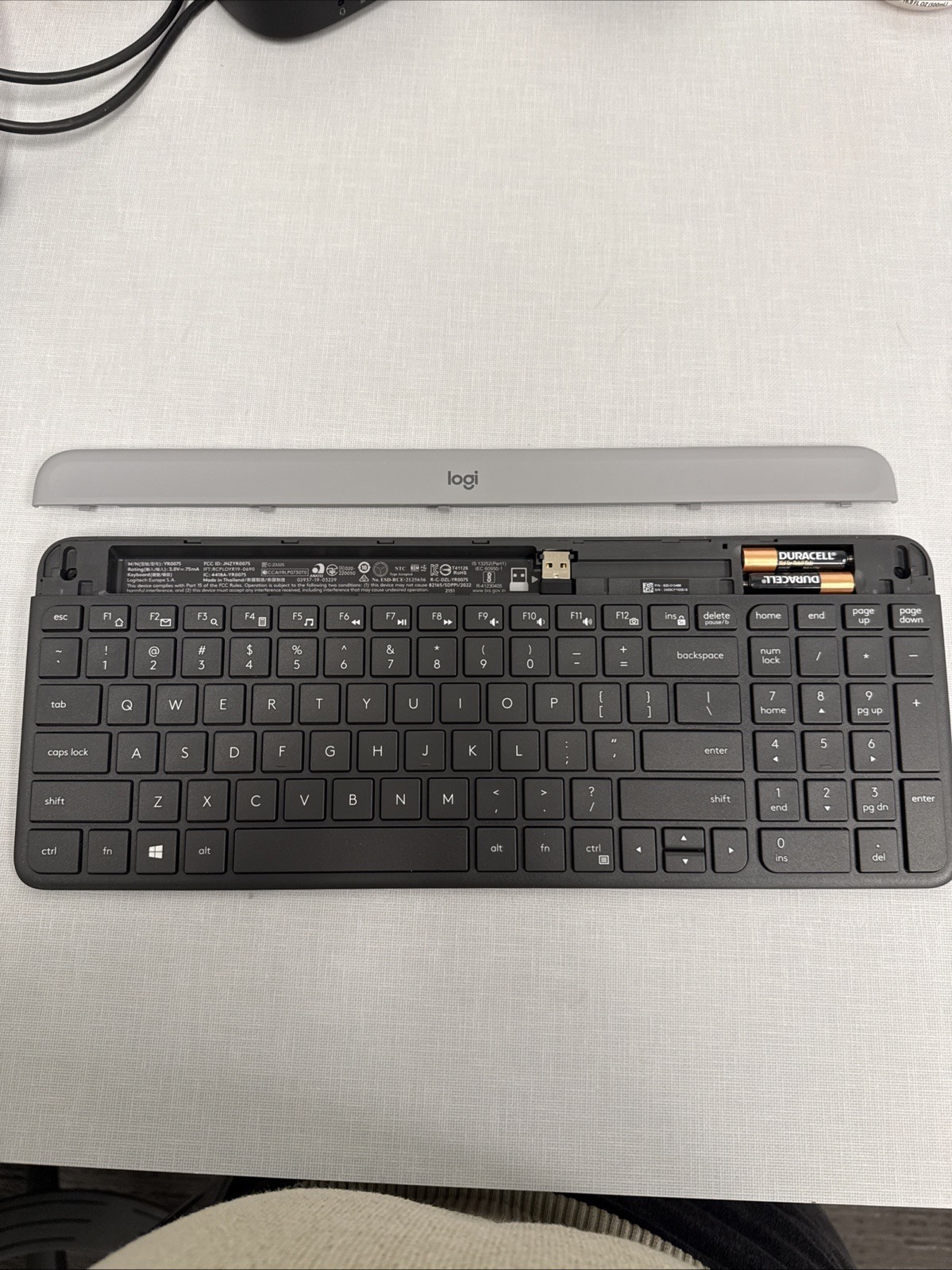 Logitech K470 Full Size Wireless Scissor Keyboard - Black & Silver