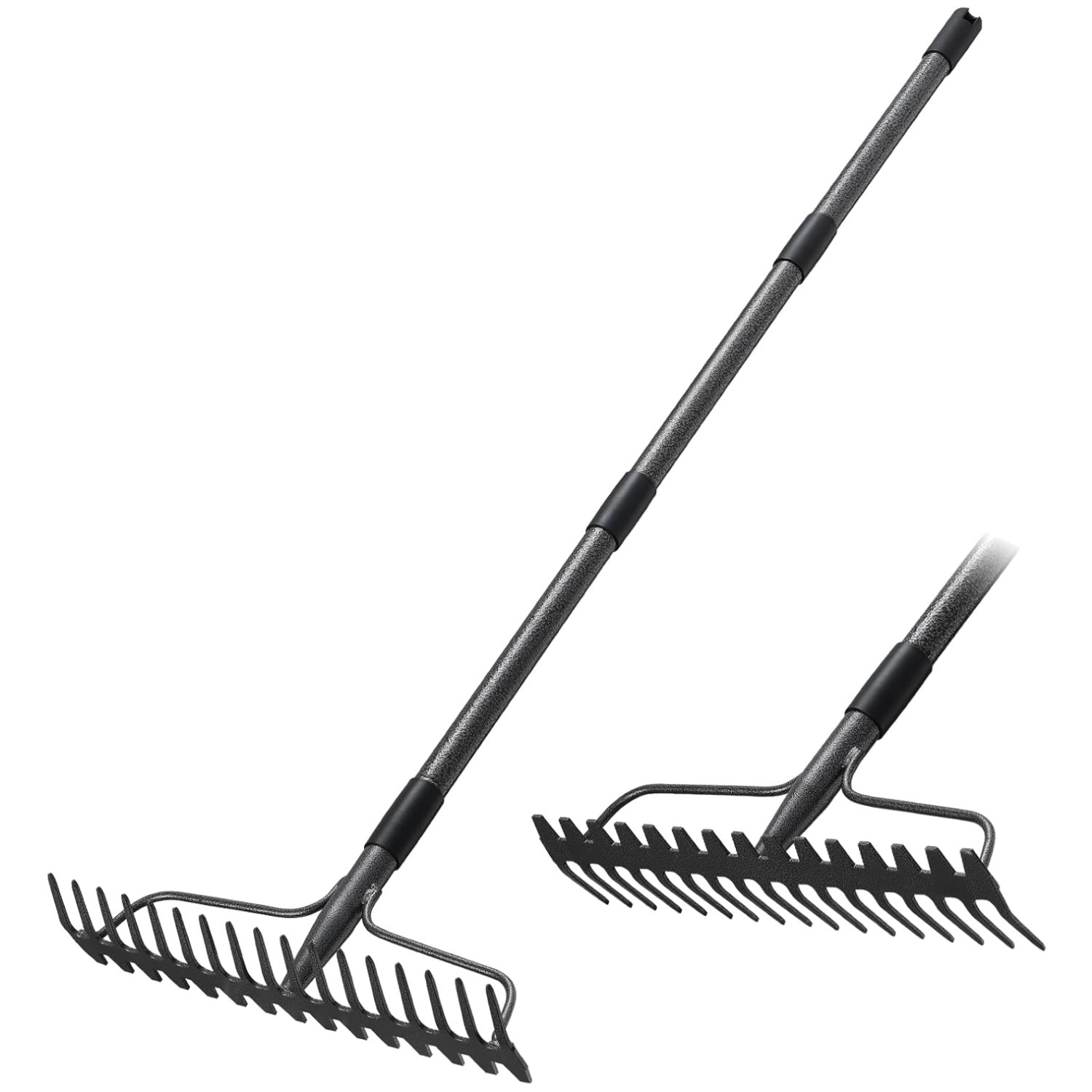 Garden Rake for Leaves, Grass, Weeding