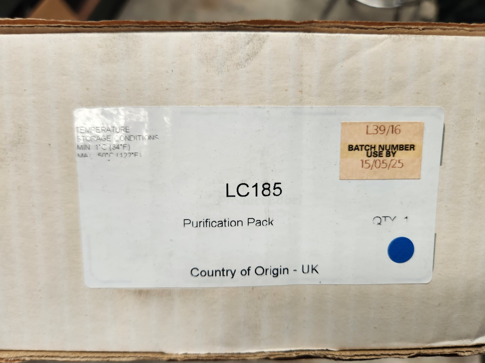 Elga LC185 Labpure S4 LOW TOC Purification Cartridge Evoqua W2T198827