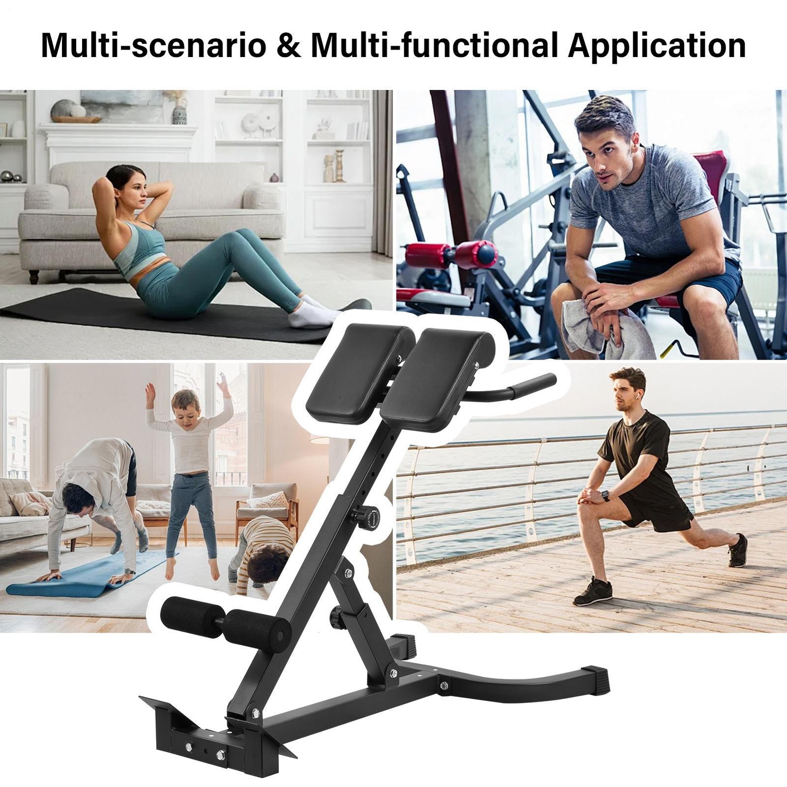 Hyperextension Bench for Strength Training – Adjustable Back Extension Machine