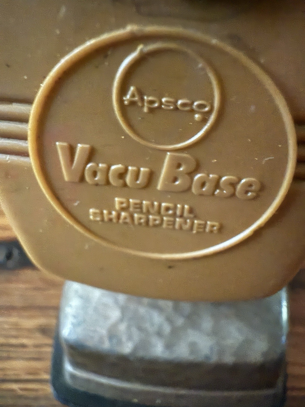 Vintage Apsco Vacu Base Table Desk Top Pencil Sharpener Suction Mounted