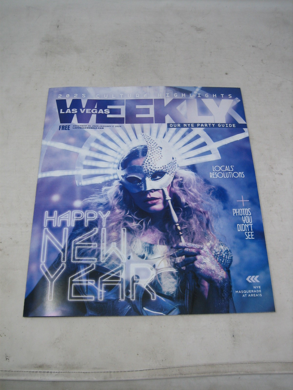 LAS VEGAS WEEKLY MAGAZINE DEC 25 2025 - JAN 7 2026 HAPPY NEW YEARS EVE ISSUE