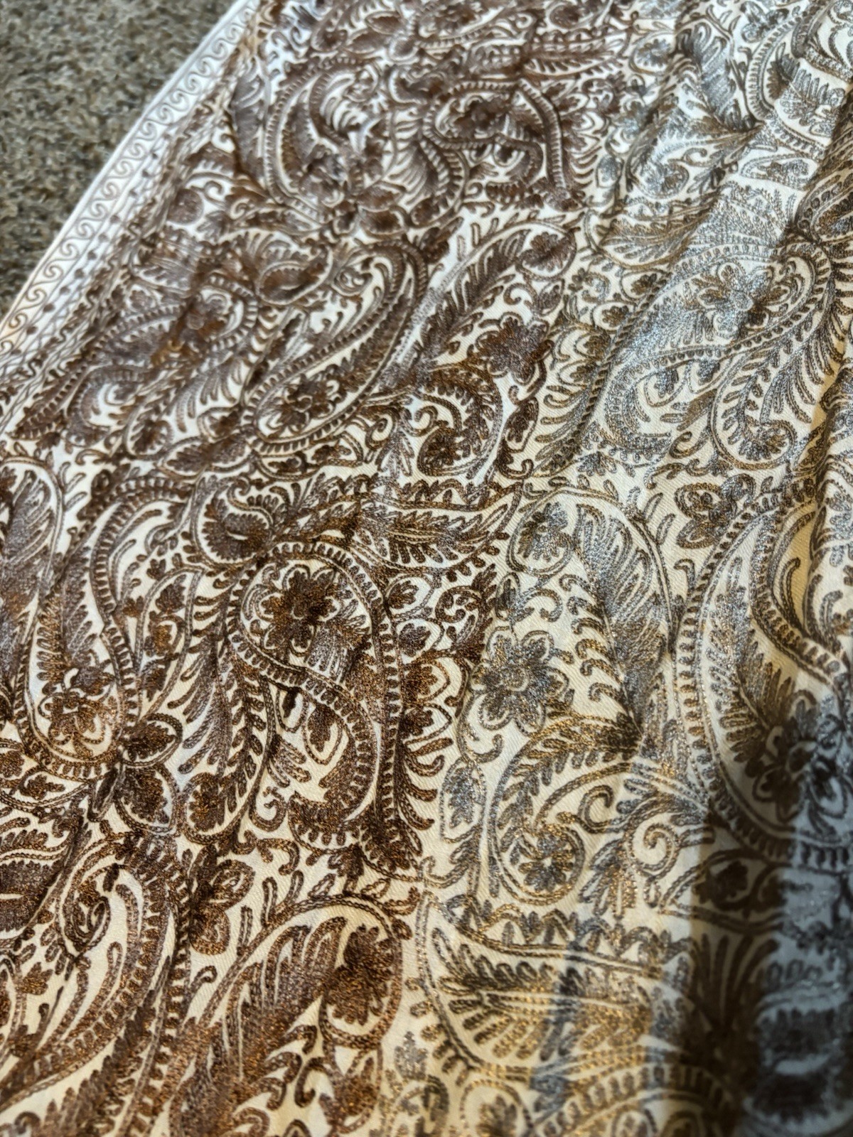 Hand Embroidered Pashmina Cashmere Scarf