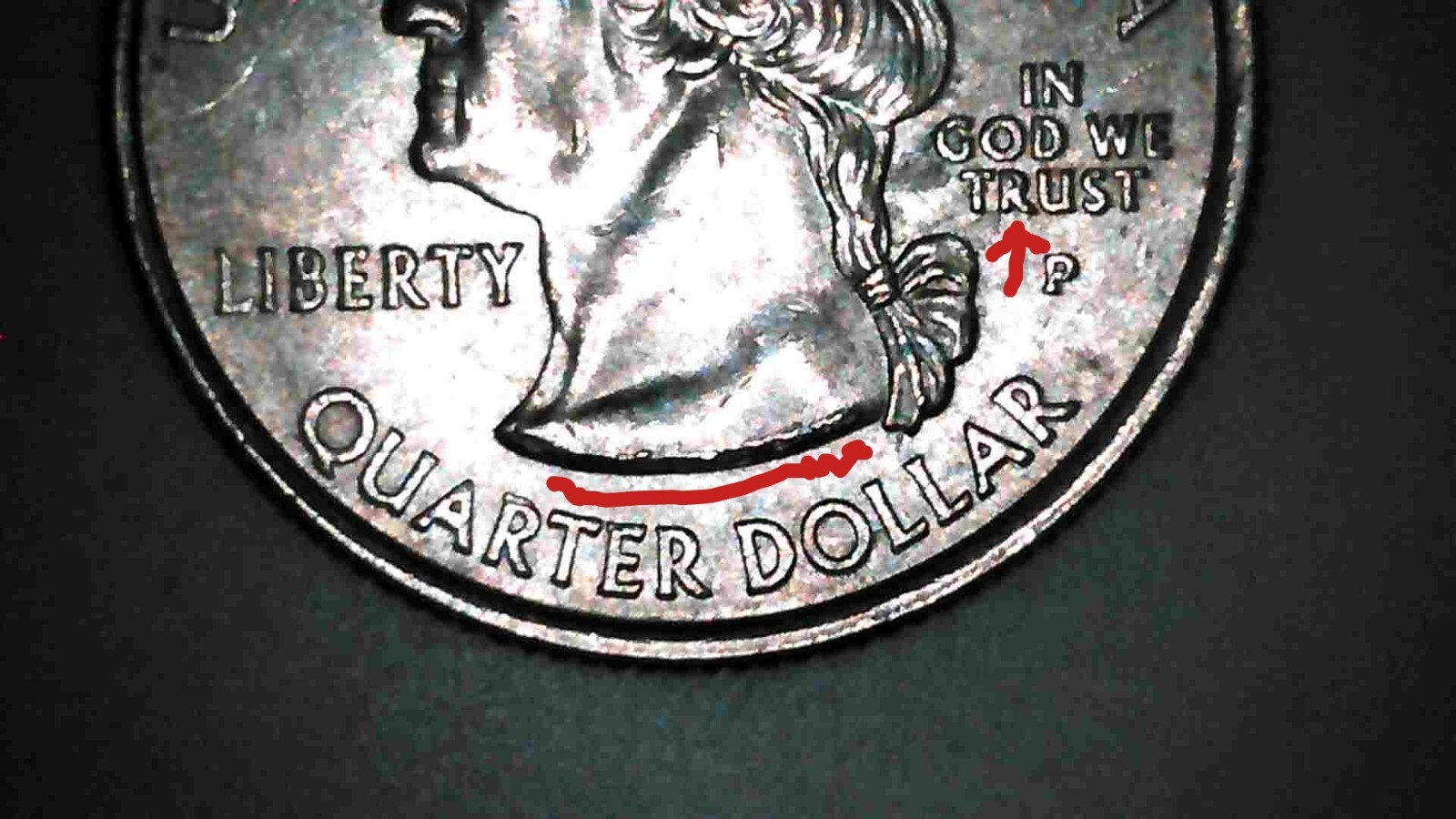 2008-P Alaska State Quarter Claw Die Chip Error MULTIPLE ERRORS Drool Error