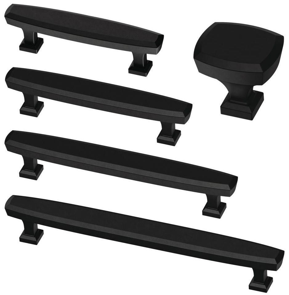 5" Beveled Pull Flat Black