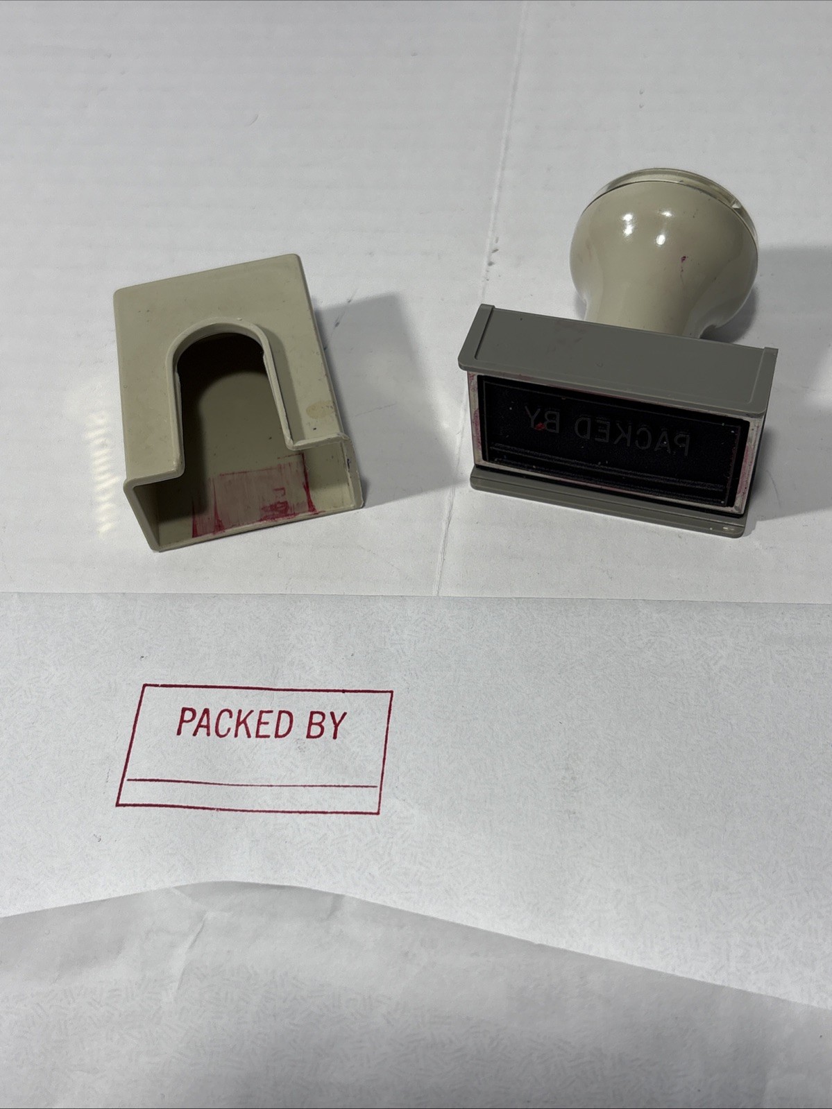 Xstamper Stamp Red ‘PACKED BY’ Vintage