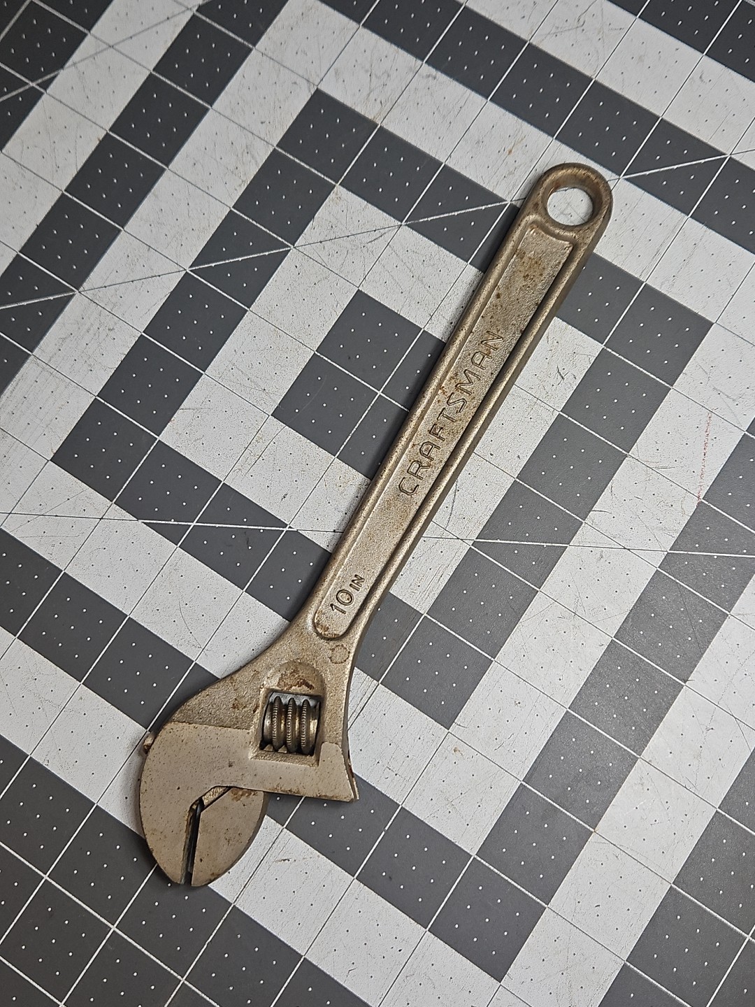 Craftsman 10” Adjustable Wrench 250mm 44604 Made in USA Vintage - GUC Patinad