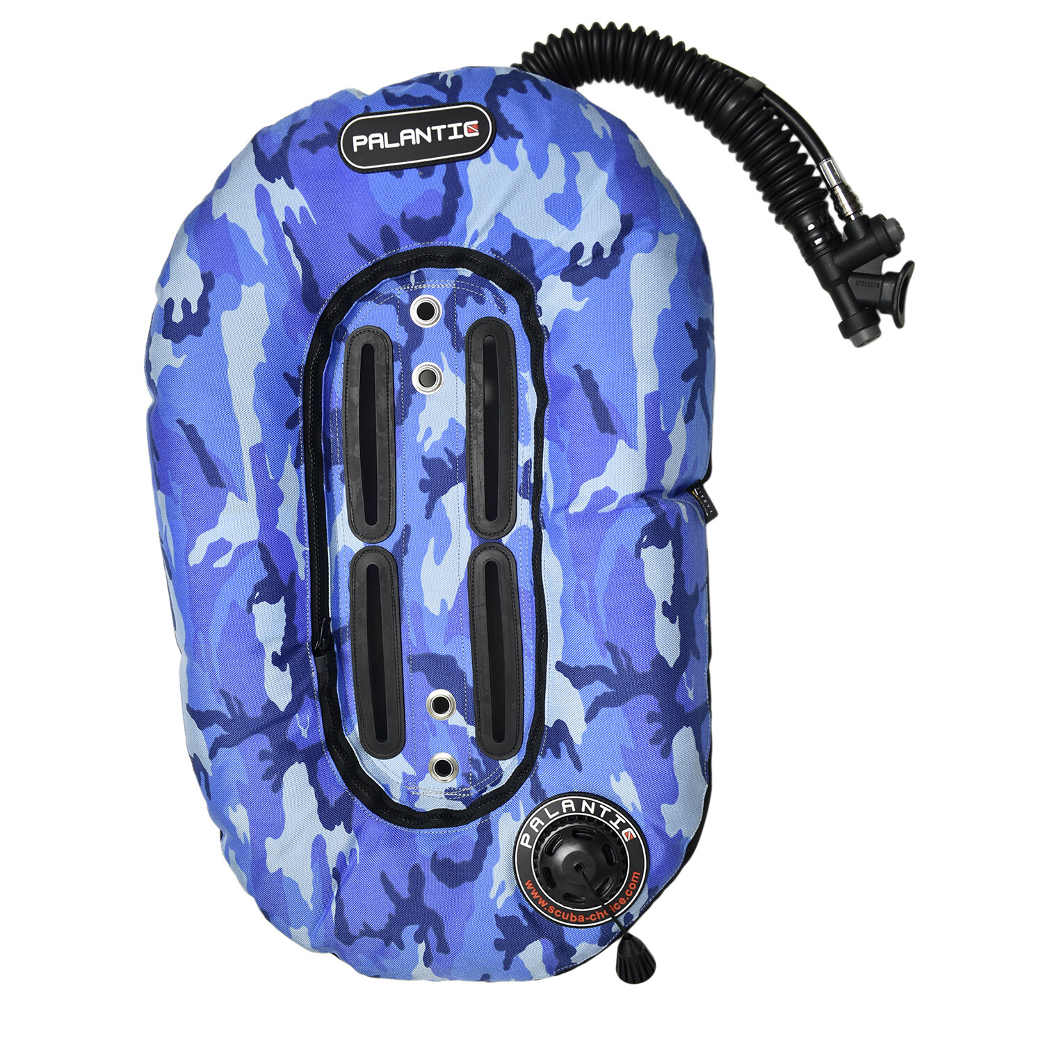 Palantic Donut Wing Single Tank 30 lb Harness System – Blue Camo / Black Accent