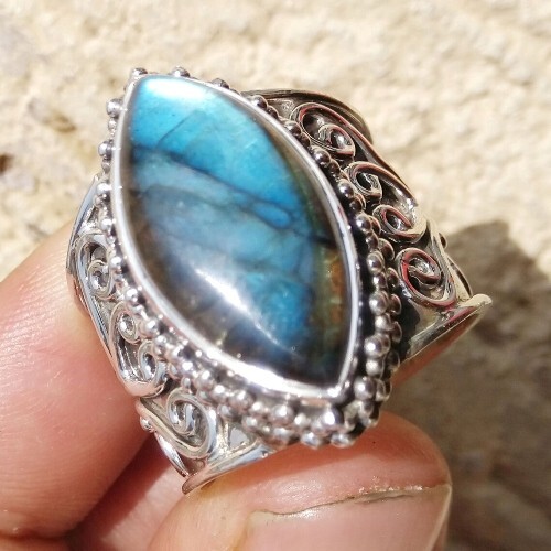 Labradorite Ring 925 Sterling Silver Handmade Gemstone Ring Designer Ring Gift