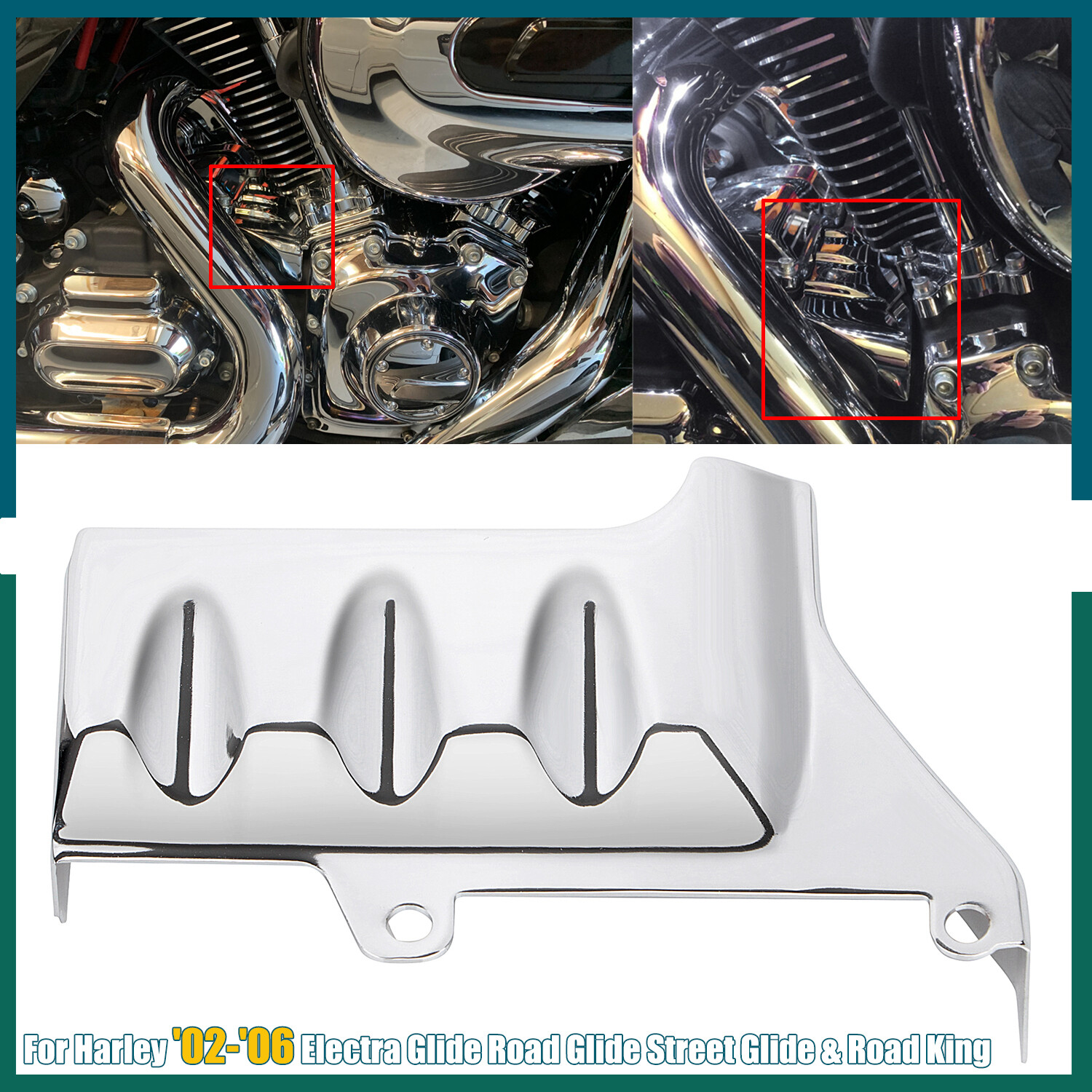 Chrome Rear Cylinder Base Cover For Harley '02-'06 Road King Custom FLHRS FLHR
