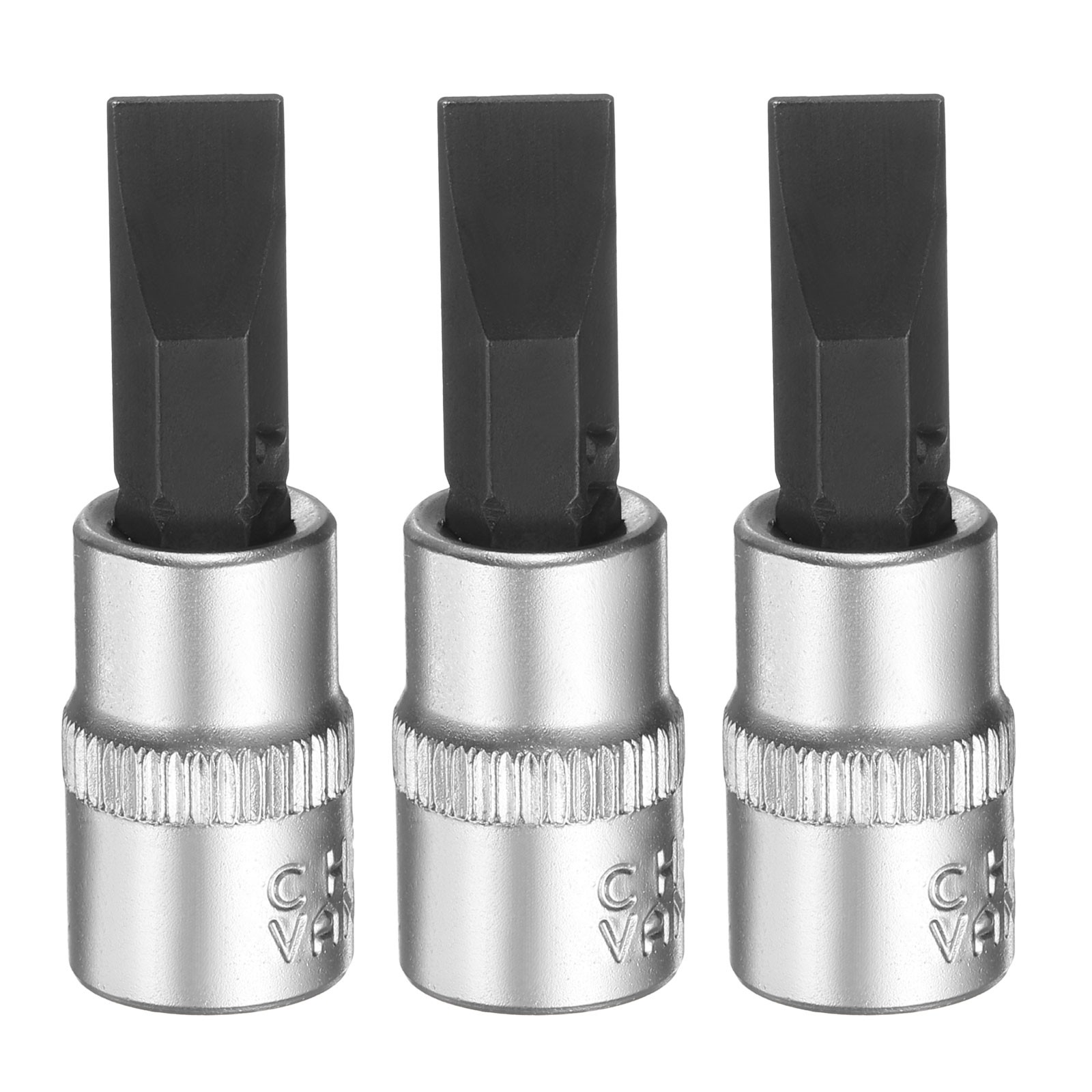 3pcs FD7 Slotted Bit Socket 1/4" Square Drive Extension Impact Bit Black