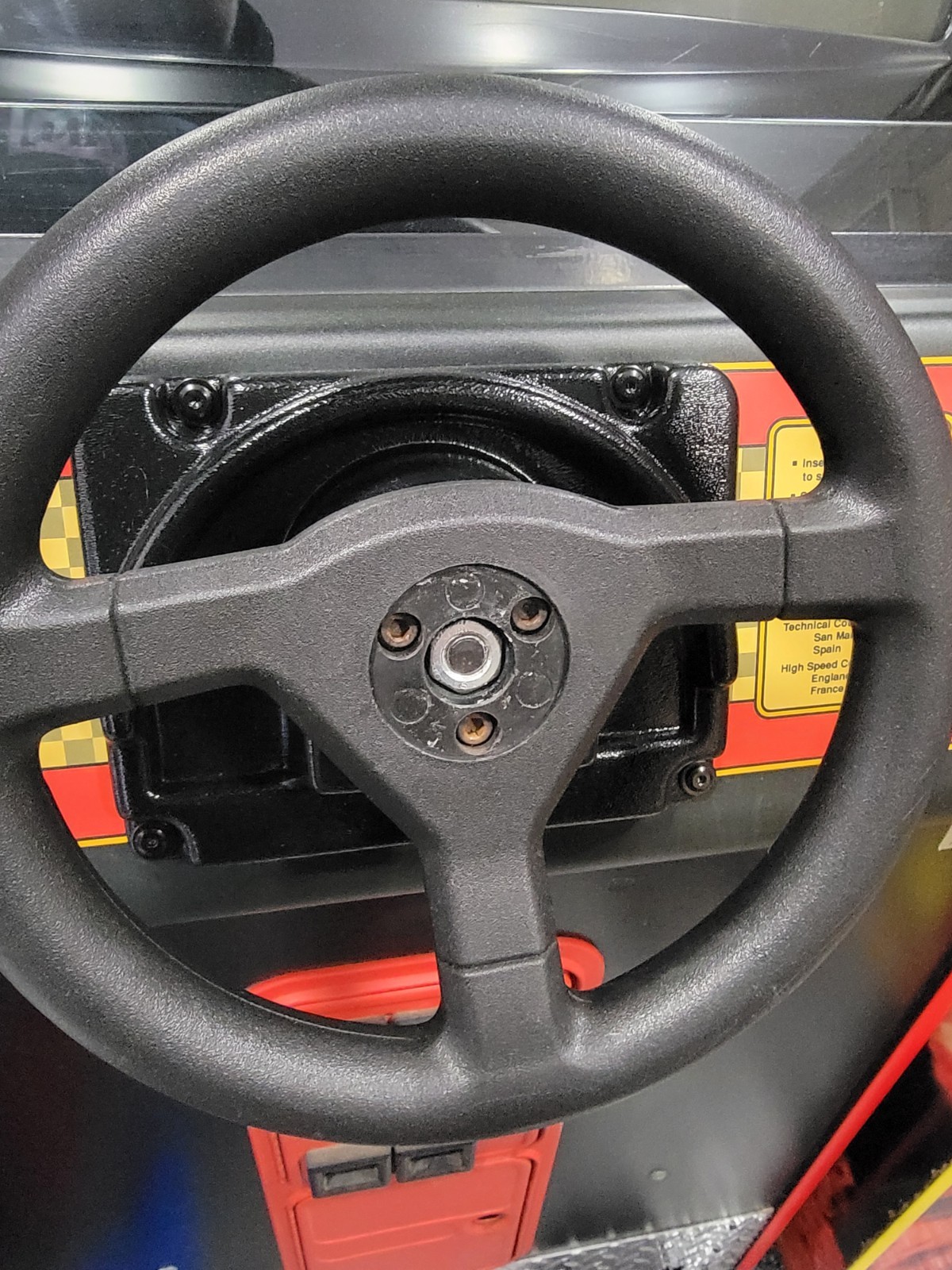 Final Lap 3 Arcade Steering Wheel Center Cap Namco Custom Replacement Part