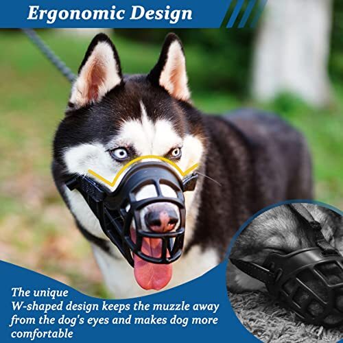 Dog Muzzle Basket Muzzle Anti Biting Chewing Sturdy Lightweight Muzzle Allows...
