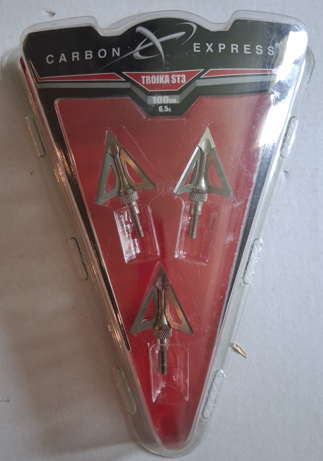NEW Carbon Express Troika ST3 100 Grain 6.5g Broadheads Model 55560 Archery