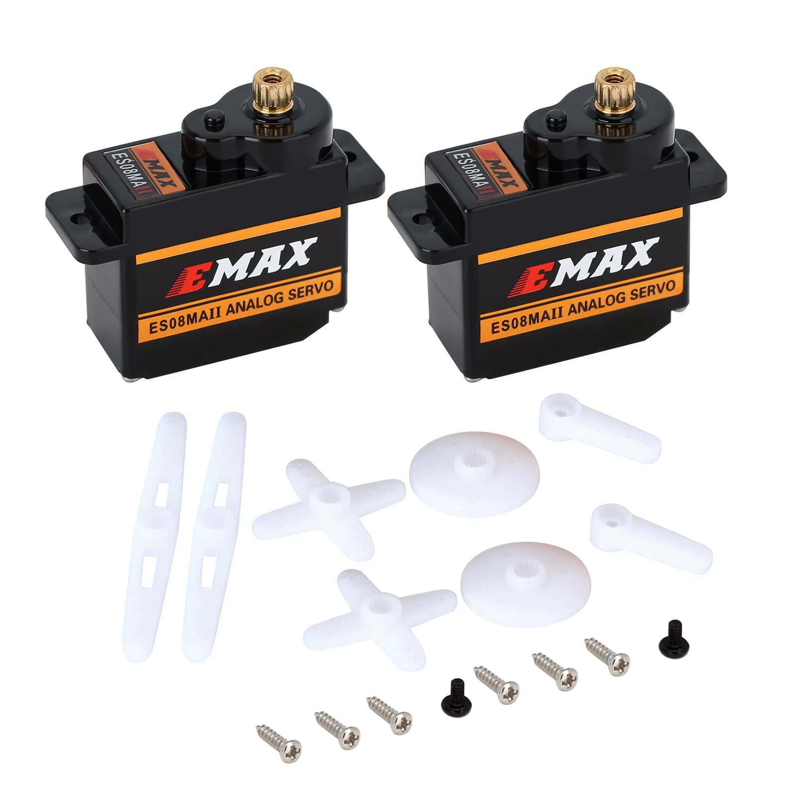 INJORA 2PCS Emax Servo ES08MAII 12g Analog RC Servo for AX24 1/24 RC Crawler ...