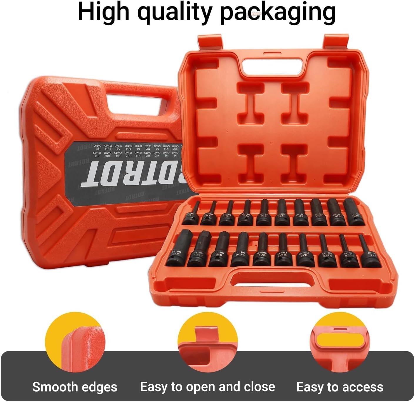 1/2 Drive Master Impact Hex Bit Set 20 Piece Hex Driver Socket Set Allen