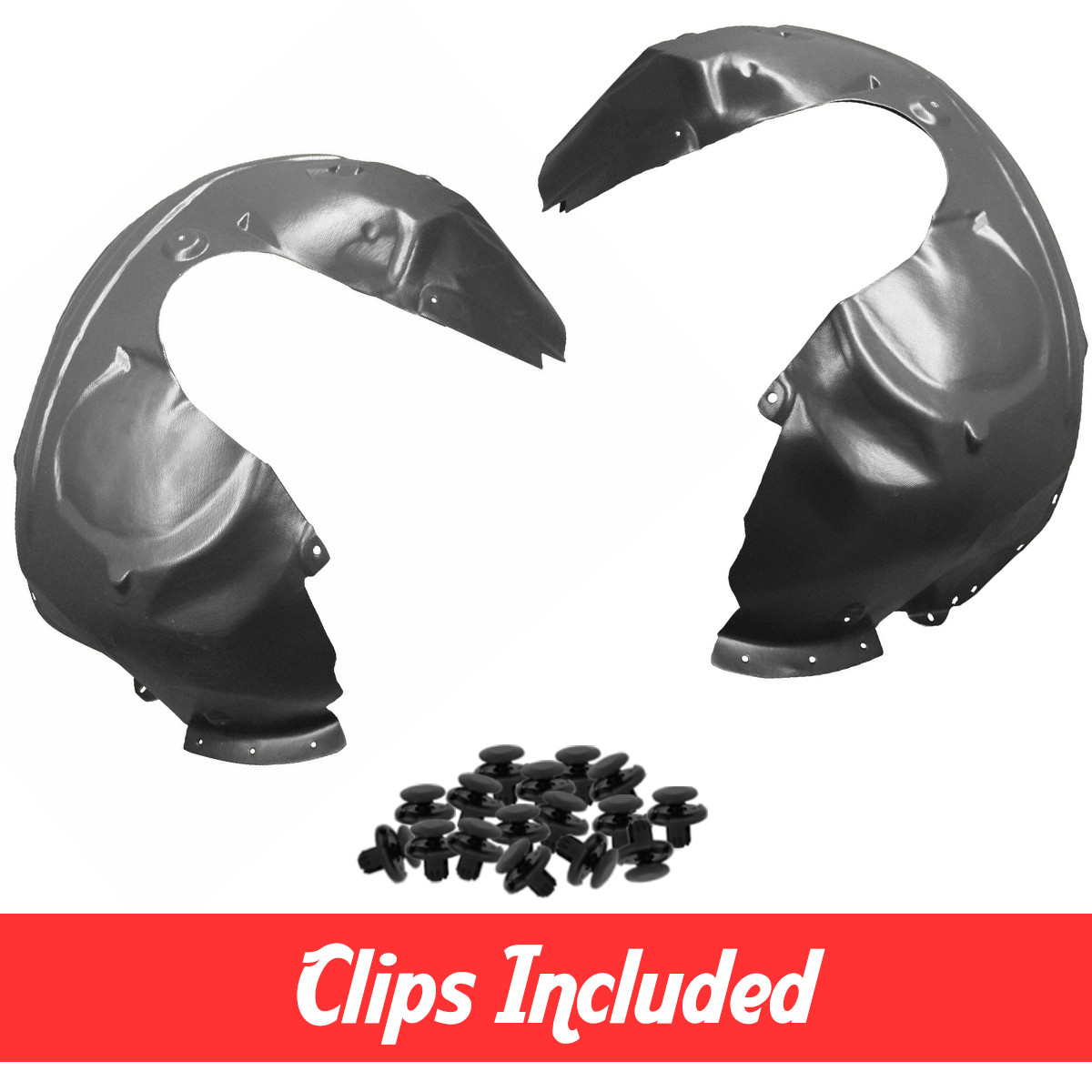 Front Left & Right Fender Liner Set w/ Clips For 2013-2016 Ford Fusion FO1248159