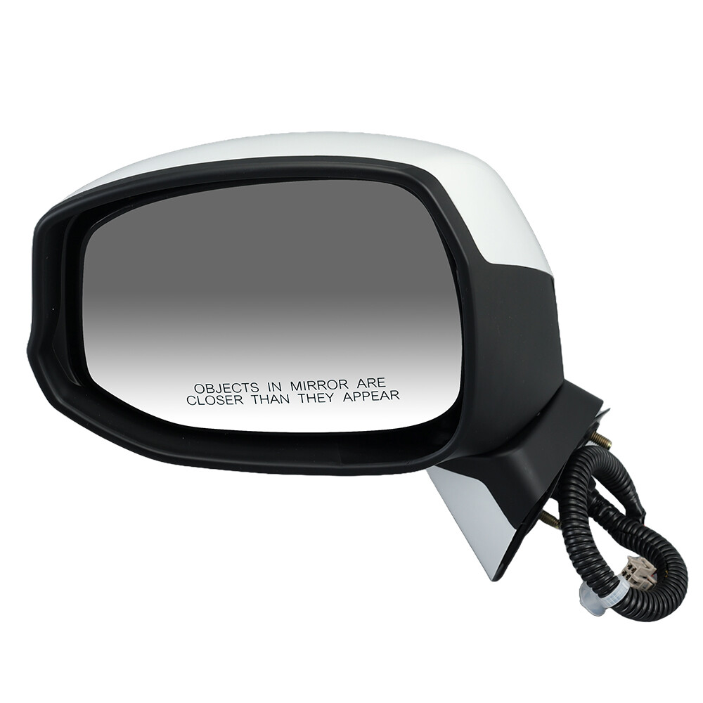 Left Driver Side Mirror White Manual Fold 3Pin For Honda Civic 2012 2013-2015