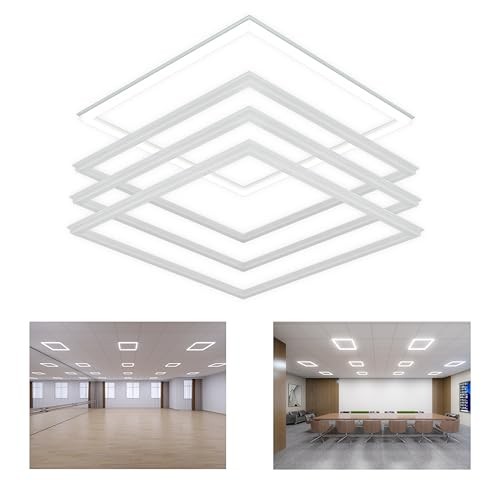 Flat Panel Light 2x2 Ft 4 Pack Led Frame Panel, Border Glow Light 45W 4 pcs