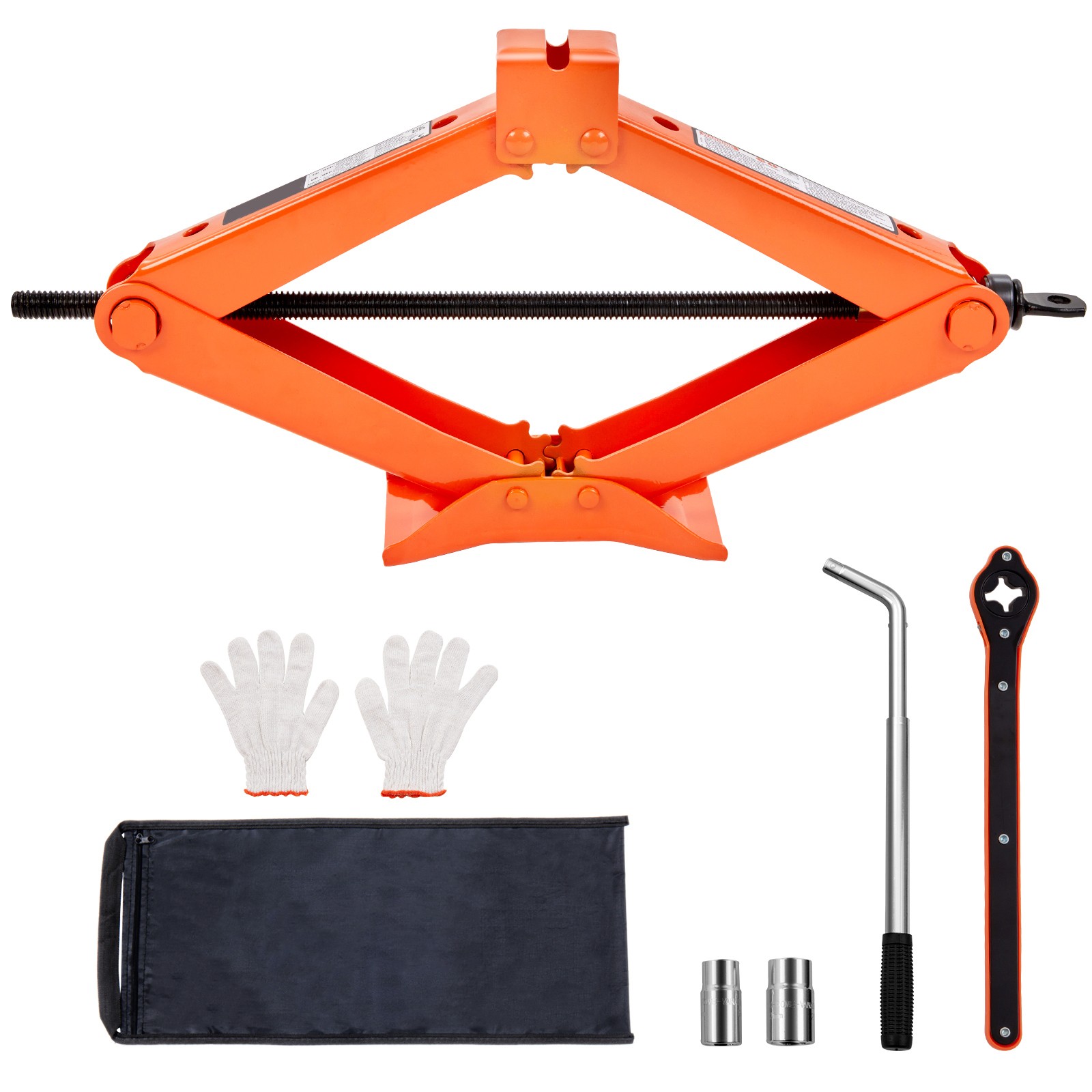 Scissor Jack 2.5 Ton Steel Scissor Car Lift Jack Kit with Lug Wrench