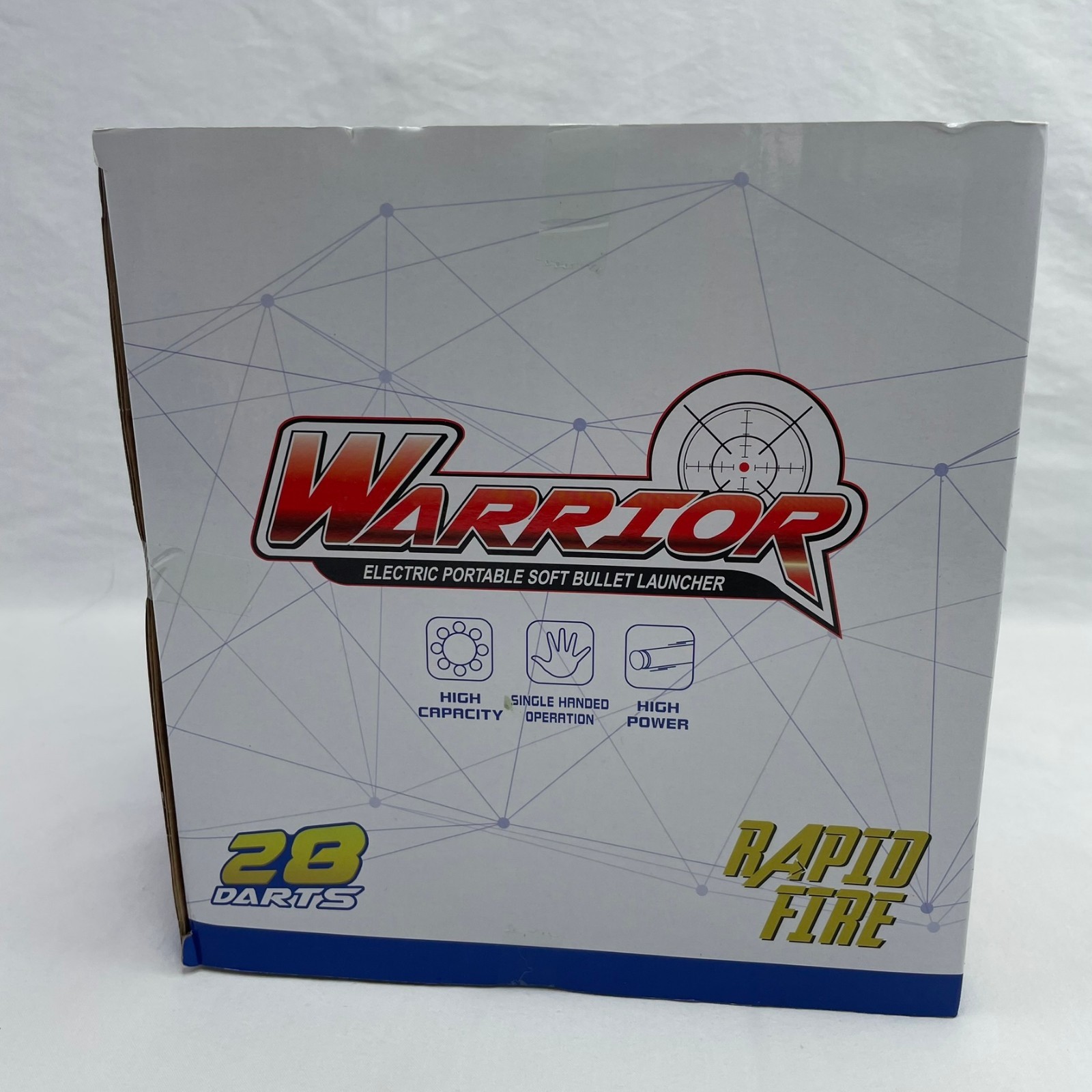 Warrior Electric Rapid Fire Dart Blaster Soft Tip Automatic Foam Bullet Launcher