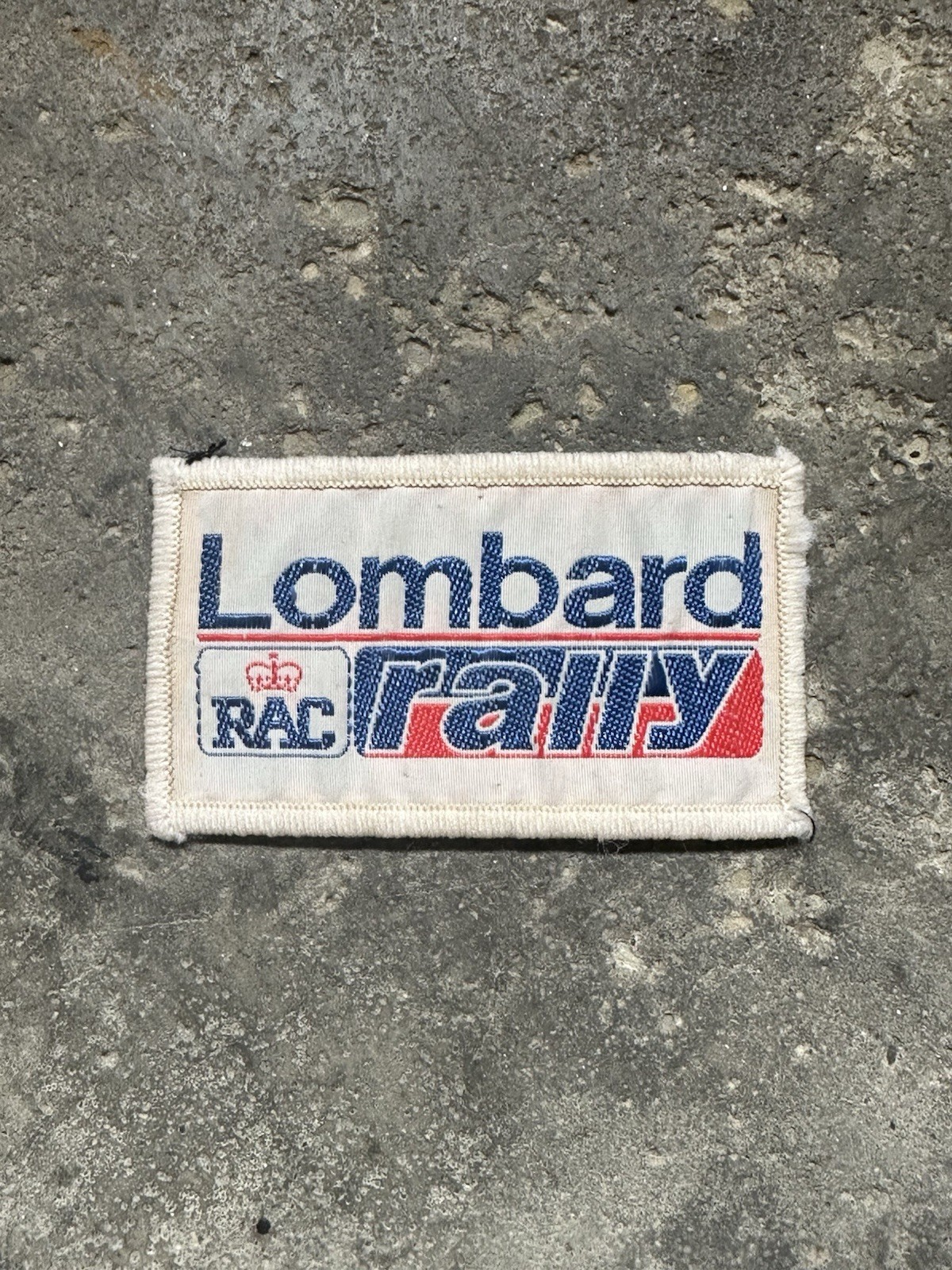 Vintage 1980s 1990s RAC Lombard Rally Car Racing Patch Made In England