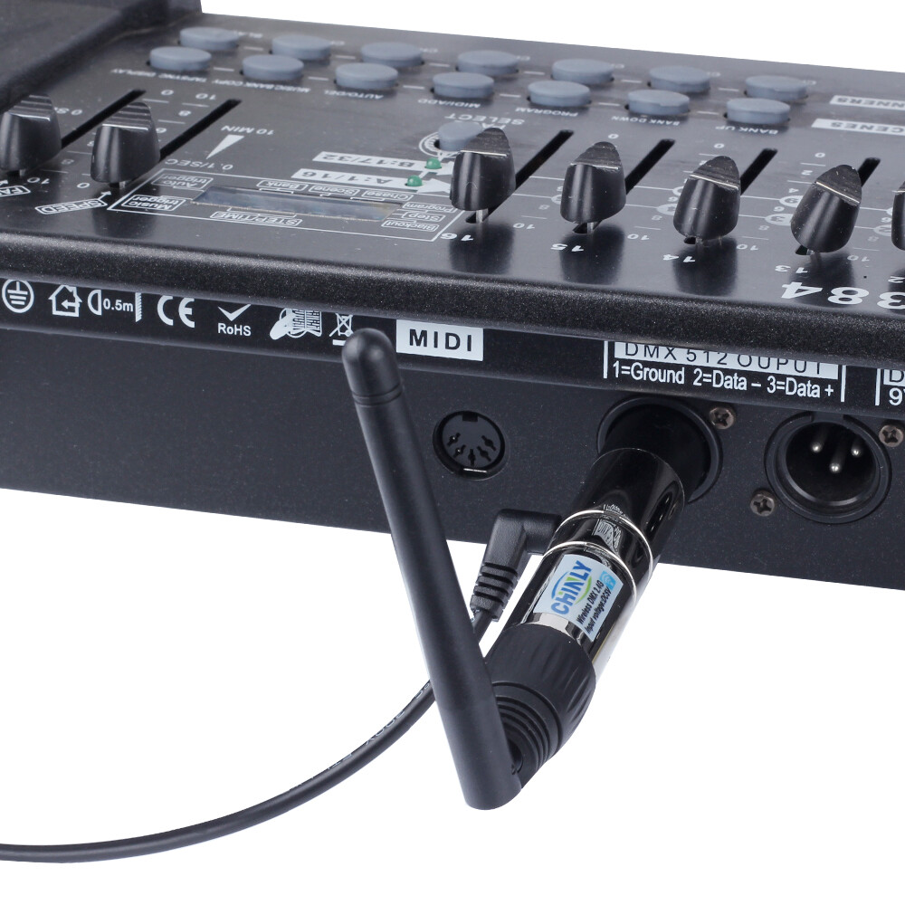 DMX512 Wireless Transmitter + Battery Receiver Rechargeable for Stage Light 400m