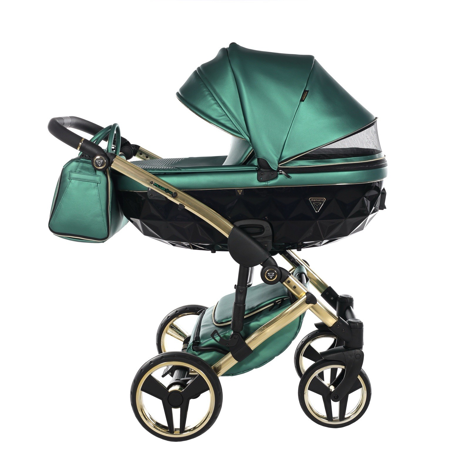 Junama Diamond Stroller Green/Black/Gold