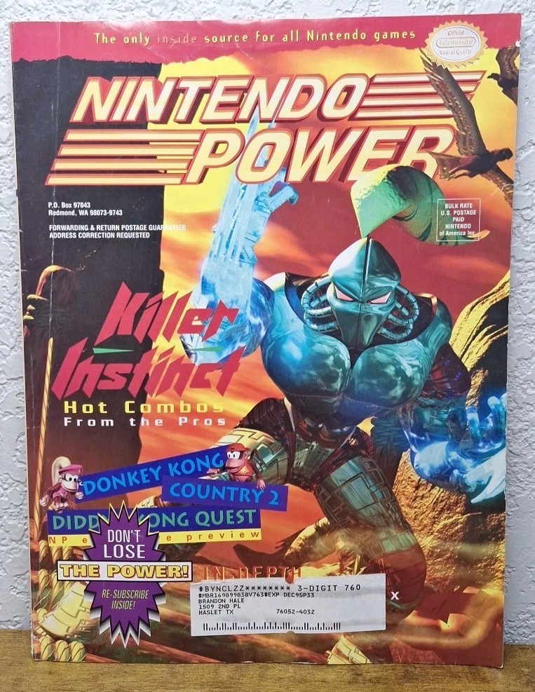 Nintendo Power Magazine Vol 76 Sep 1995 Killer Instinct w/ Poster