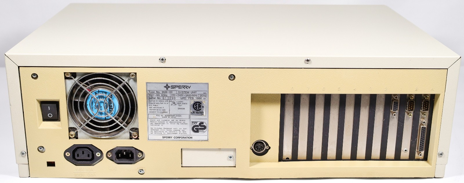 Vintage Rare Sperry Mitsubishi System Unit PC AT Clone Desktop Computer 3126-00