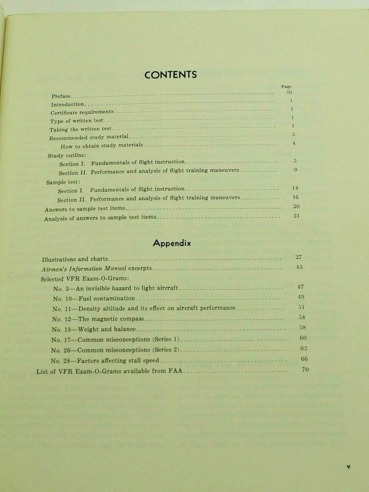 Airplane Flight Instructors Written Test Guide 1967 AC-61-11A