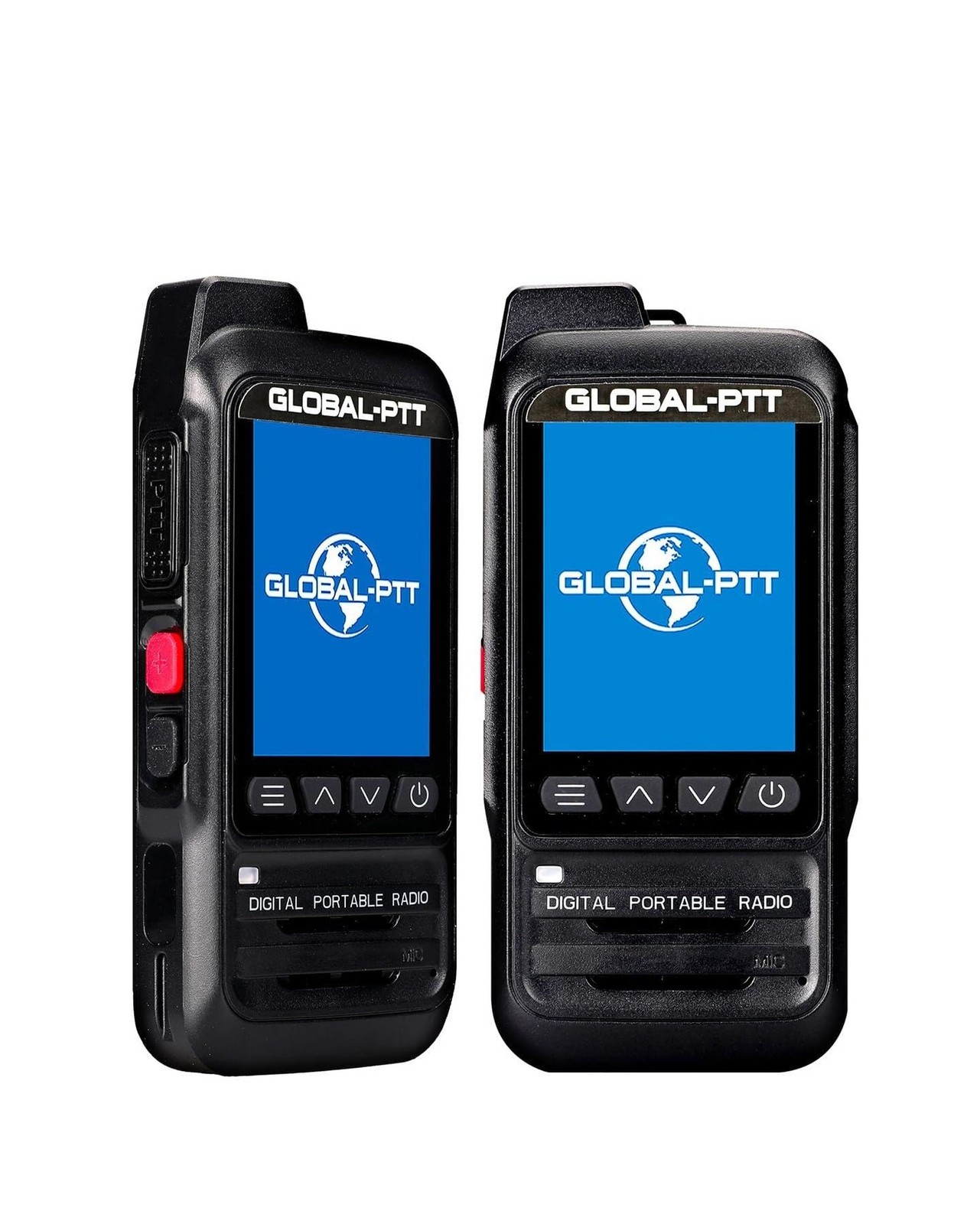 global-Ptt P0 PoC Radio - 2 Pack Black Waterproof Walkie Talkies