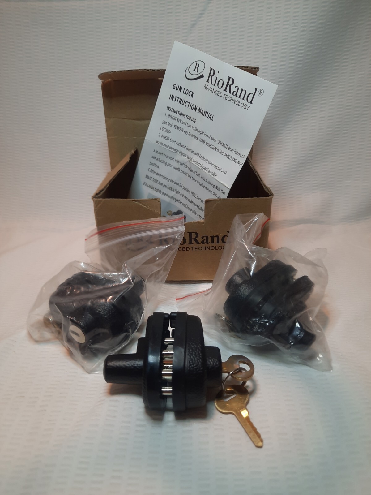 Trigger Lock Keyed Gun Lock 3 Pack Fits Pistols Hand Guns Rifles Shotguns