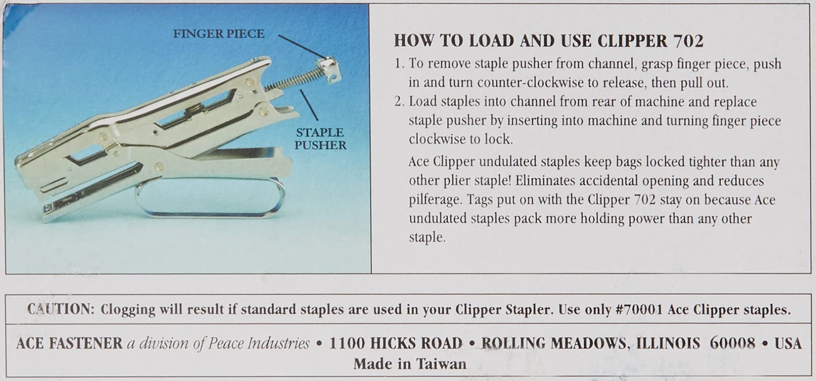 Ace Chrome Finish Plier Stapler Steel Up to 20 Sheets Capacity Stationery Tool