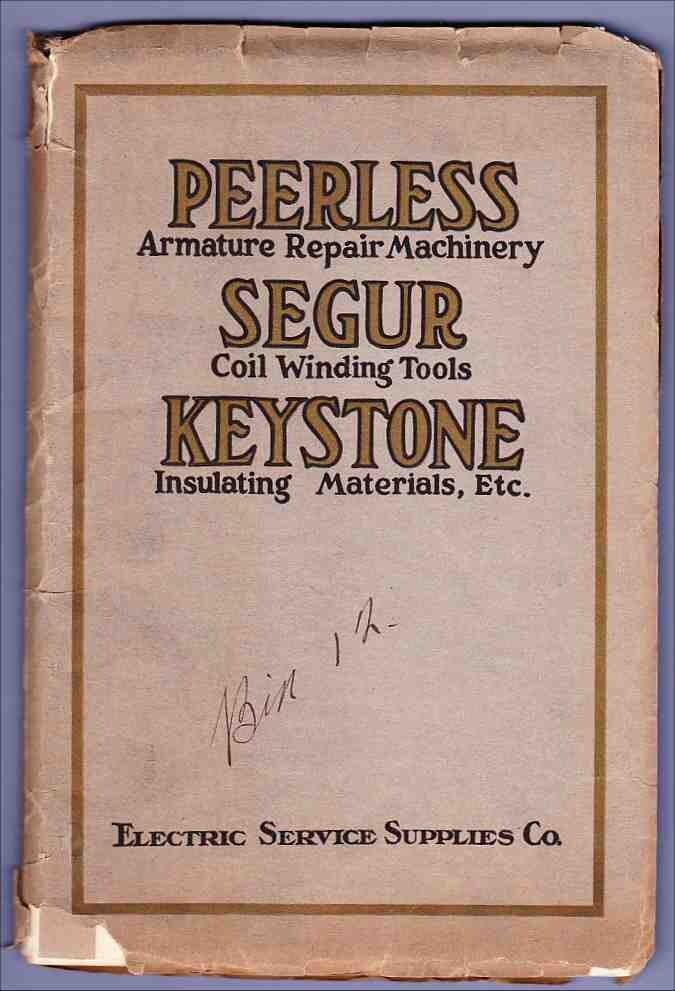 1925 Segur Catalog Armature Repair Machinery & Coil Winding Equipment - original