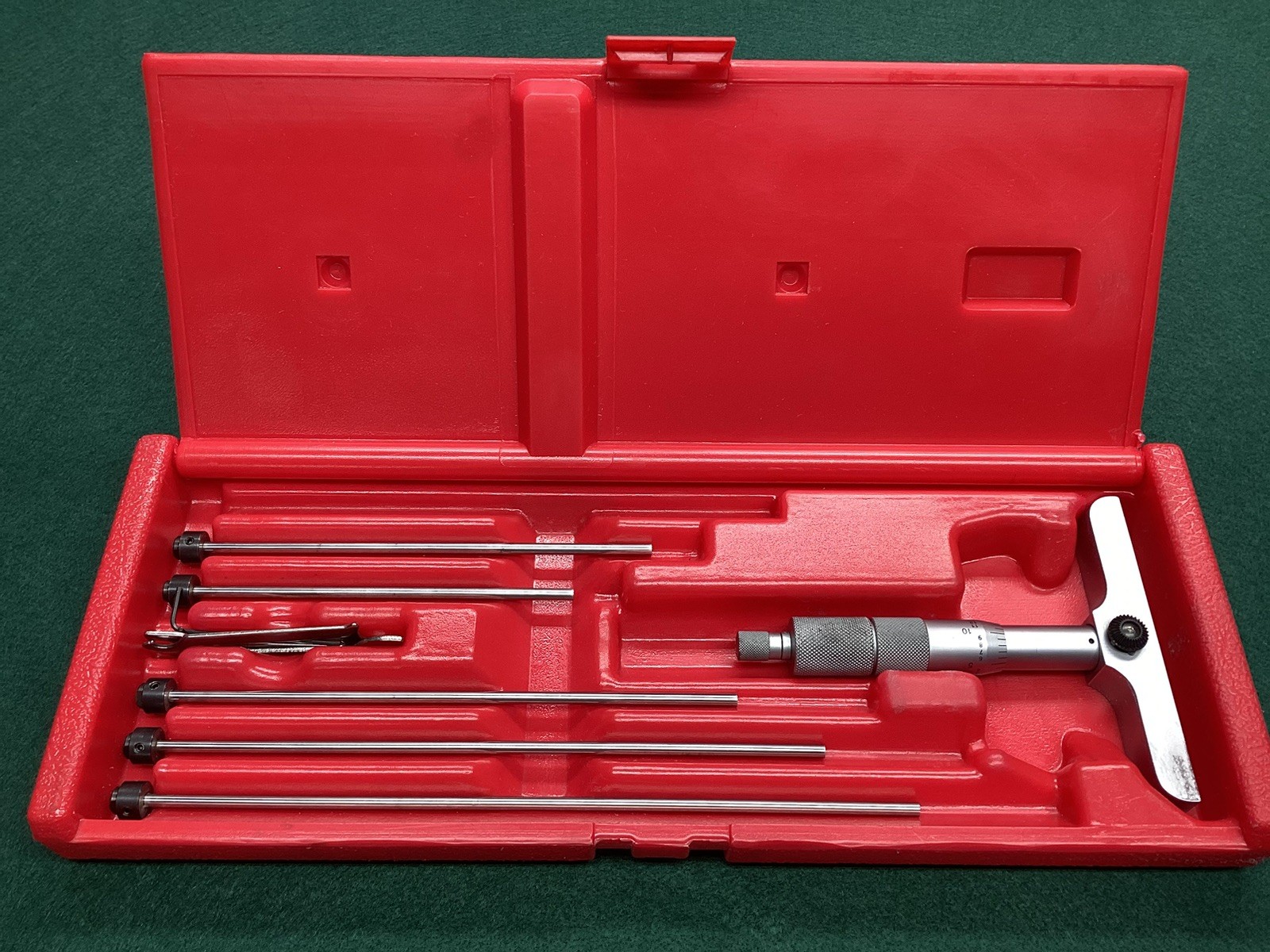 Mitutoyo 129-132 Depth Micrometer Good Condition Made In USA & Japan L👀K !