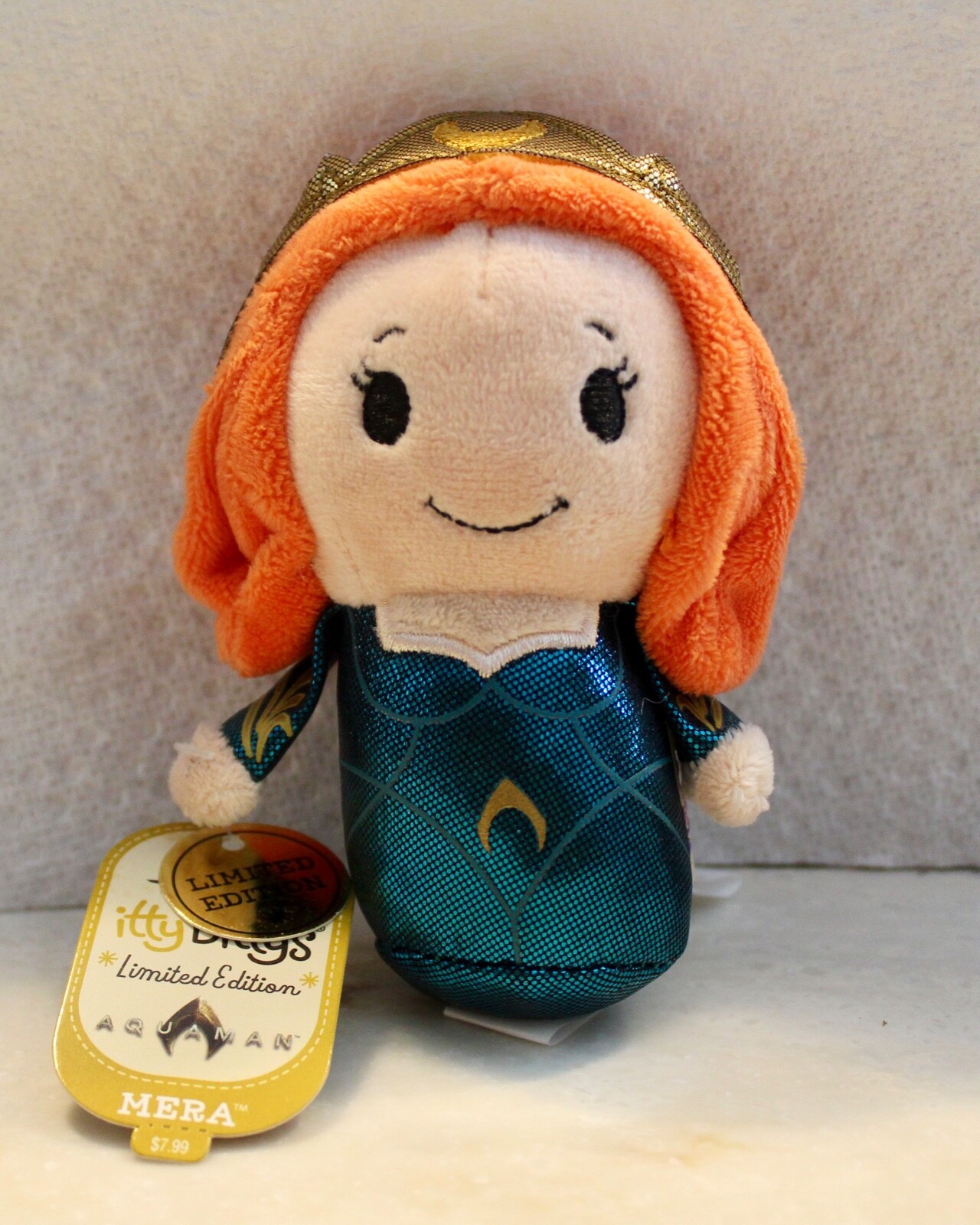 Hallmark Itty Bittys DC Comics Aquaman Movie Mera Limited Edition 4.5" Plush NWT