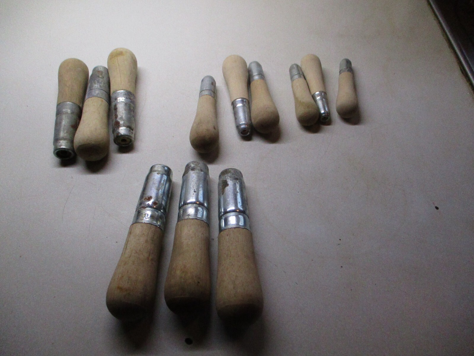 NOS! O.P. LINK HANDLE CO. FILE LINK HANDLE ASSORTED SIZES 3 OF EACH SIZE