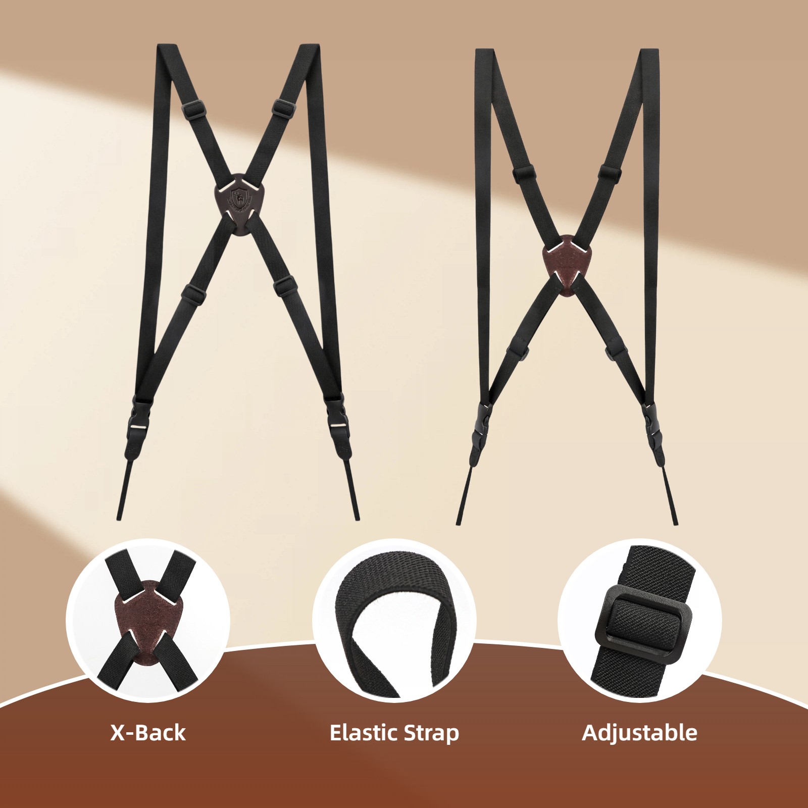 TOURBON Binocular Harness Camera Strap Quick Release Elastic Optic Chest Hunting