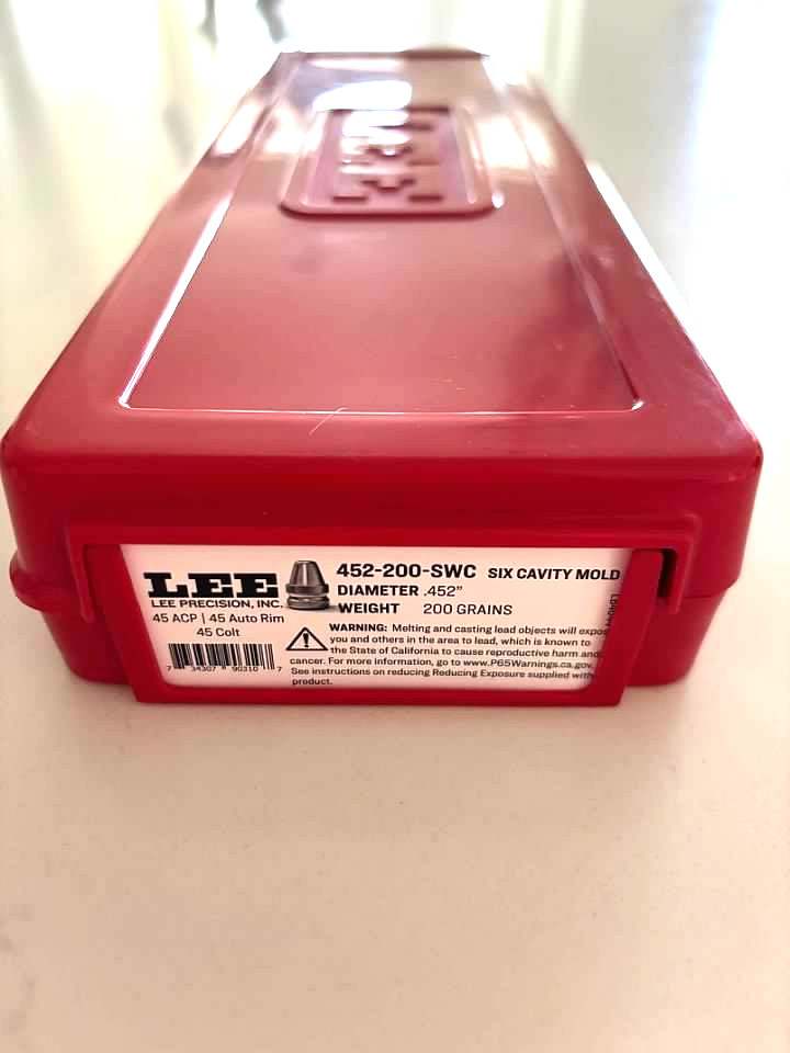 LEE 90310 6 Cavity Bullet Mold 452-200-SWC 200 Grain 45 ACP (Ships Insured)