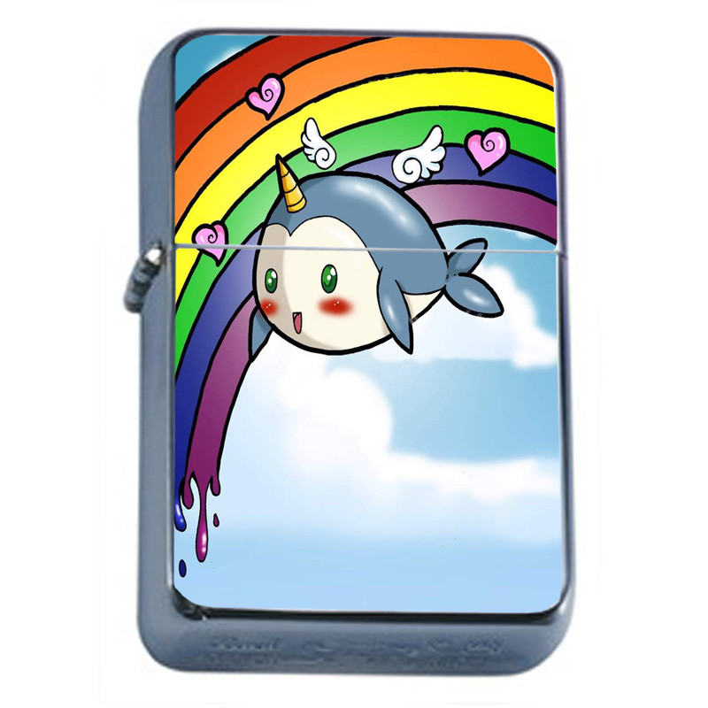 Unicorn Flip Top Oil Lighter Wind Resistant