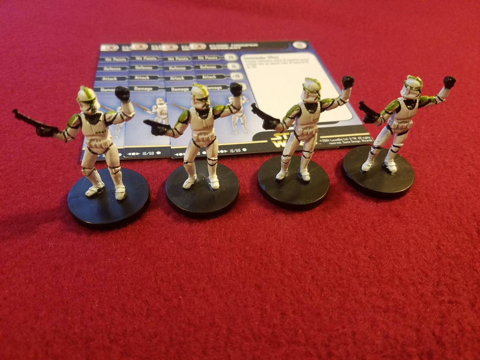 Star Wars Miniatures Clone Strike 10 CLEARANCE x4 Clone Trooper Sergeant