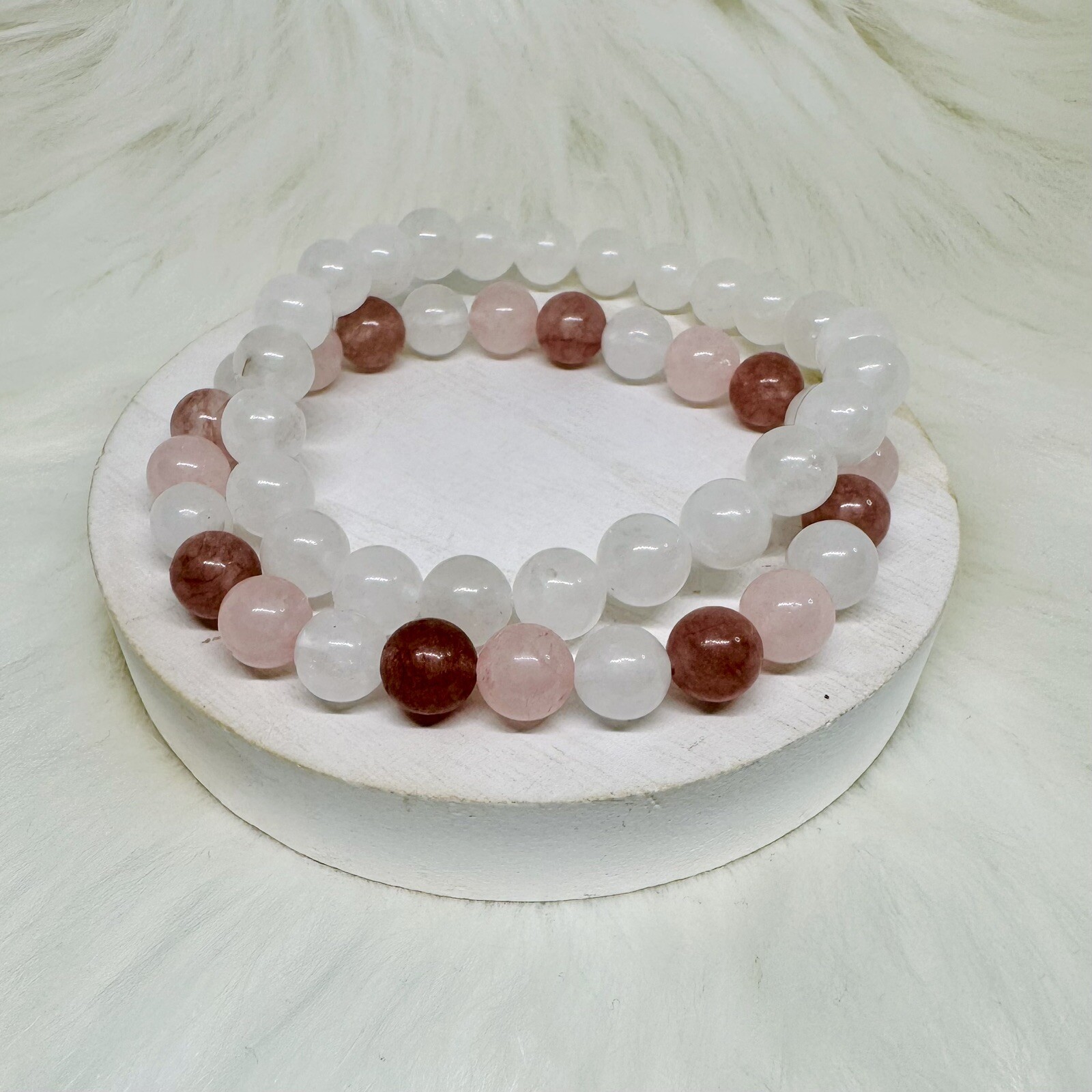 Sakura Berry Stone Beaded Bracelets