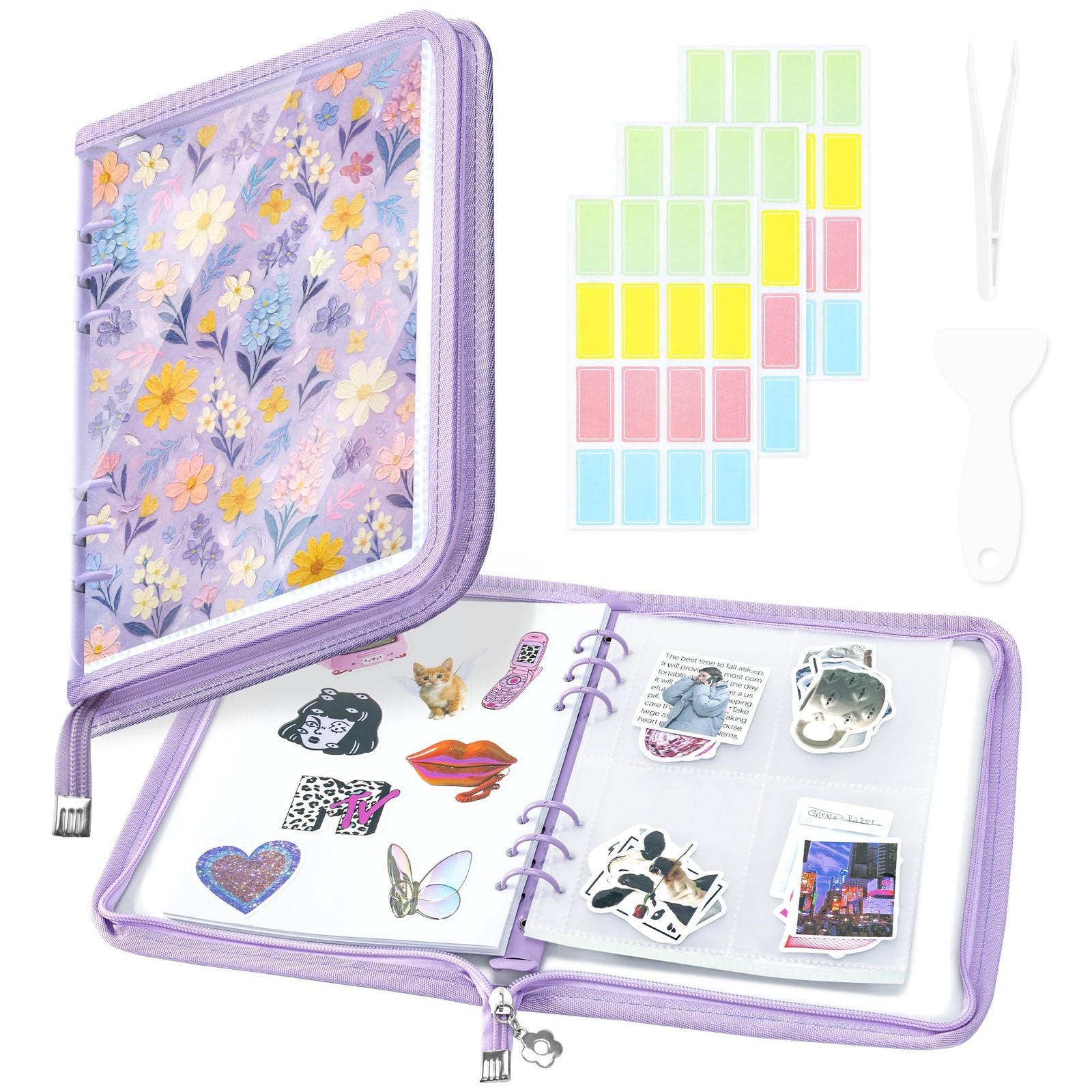 Ospelelf Sticker Organizer Binder Stickers Storage Book, Includes Transparent...