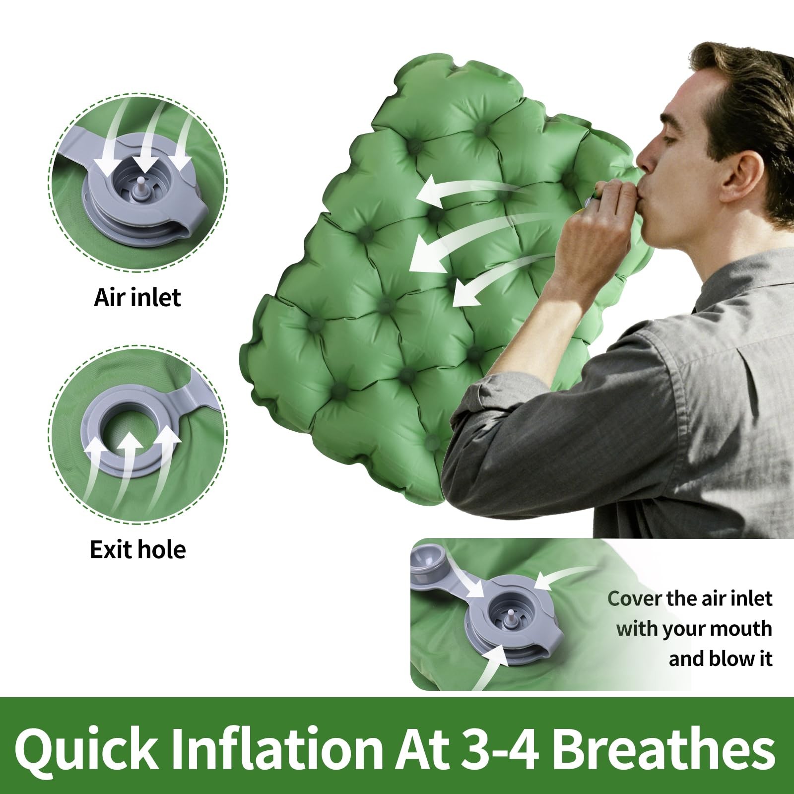 Inflatable Seat Cushion – Portable Lightweight Waterproof Travel & Stadium Se...